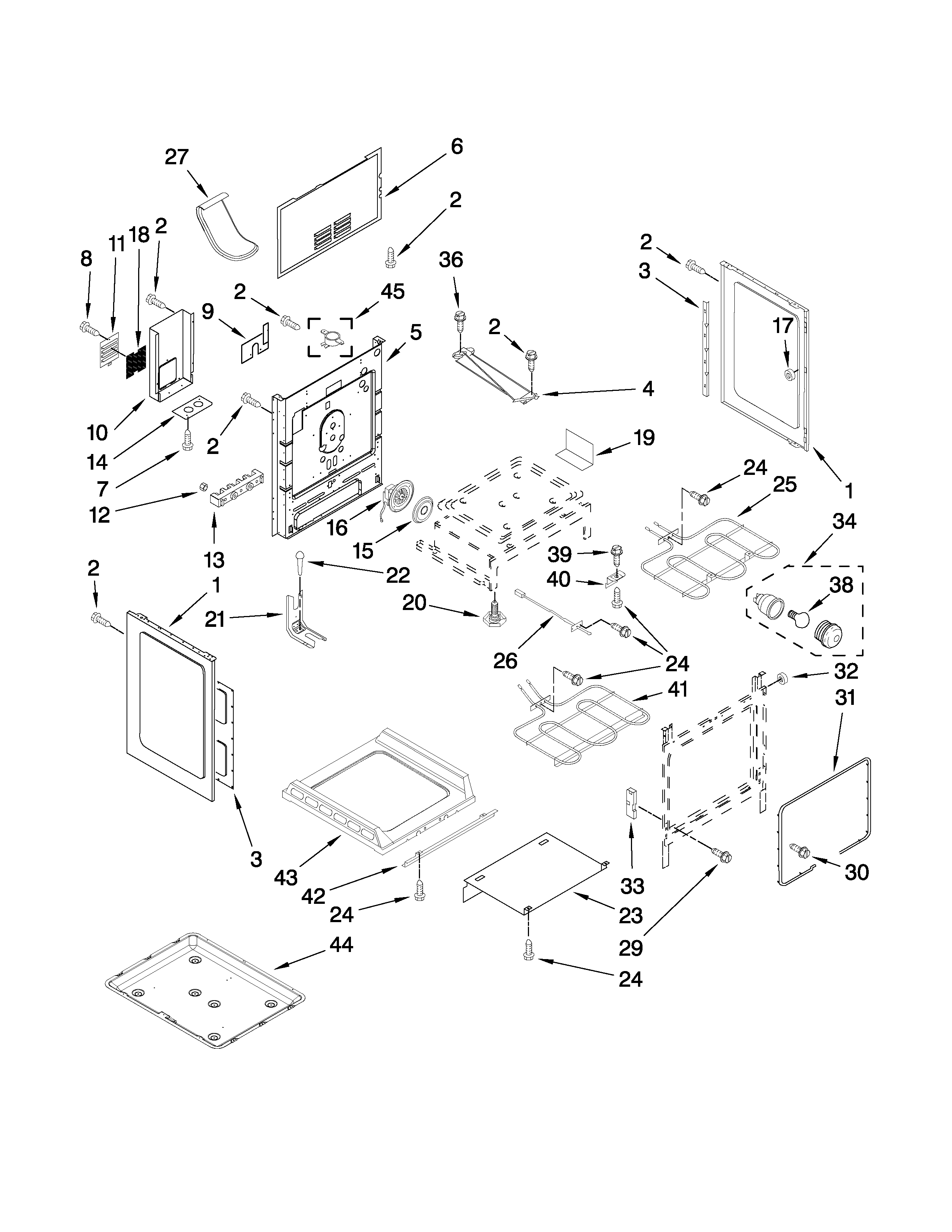 KitchenAid KERS205TWH5 chassis parts diagram
