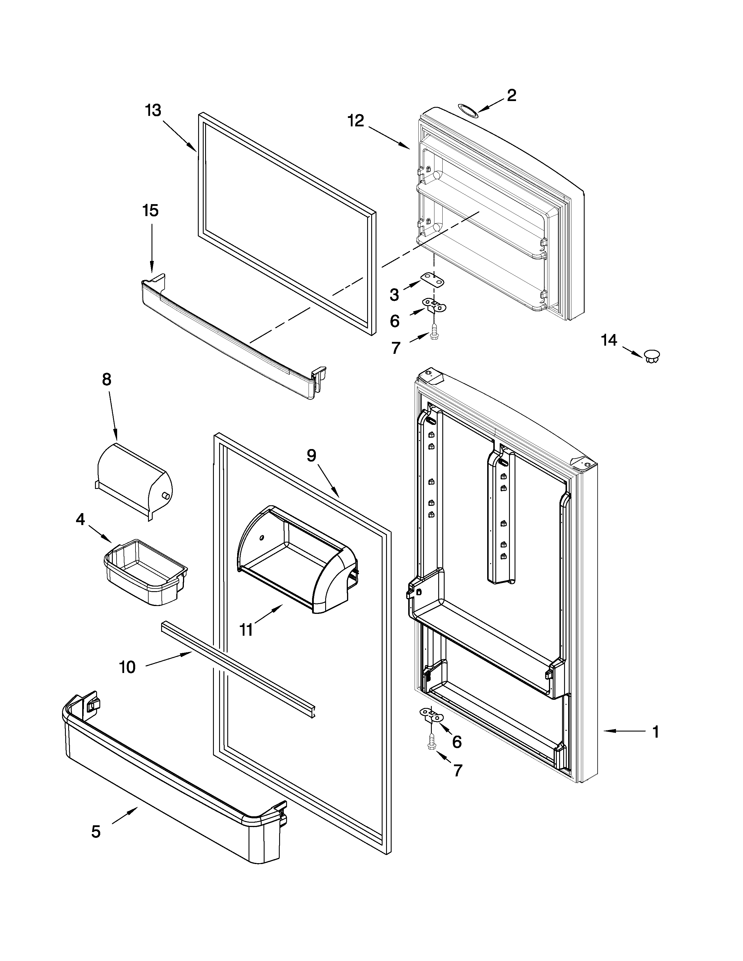 Maytag M8RXEGMXS00 door parts diagram