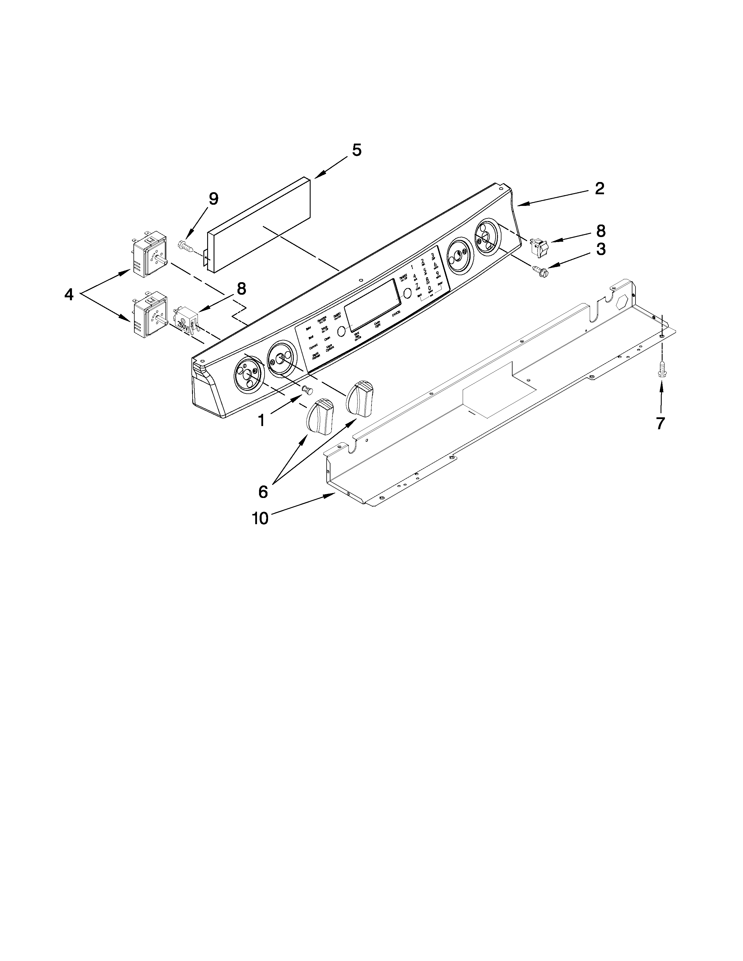 Jenn-Air JES9860CAS01 control panel parts diagram