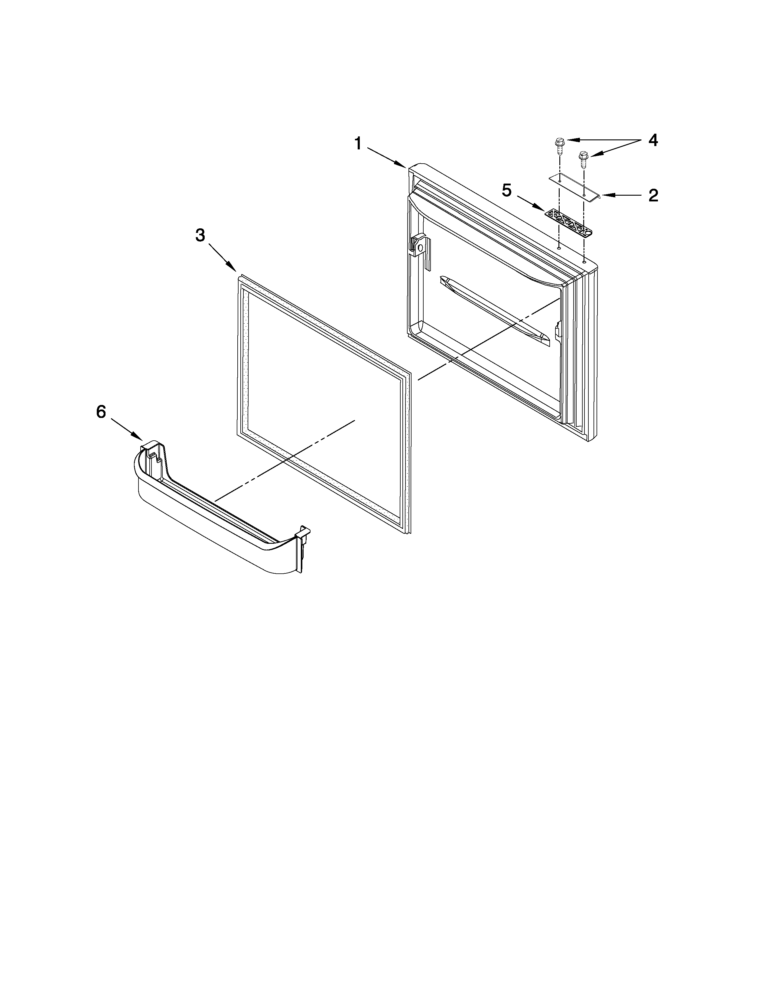 Maytag MBR1953XES0 freezer door parts diagram