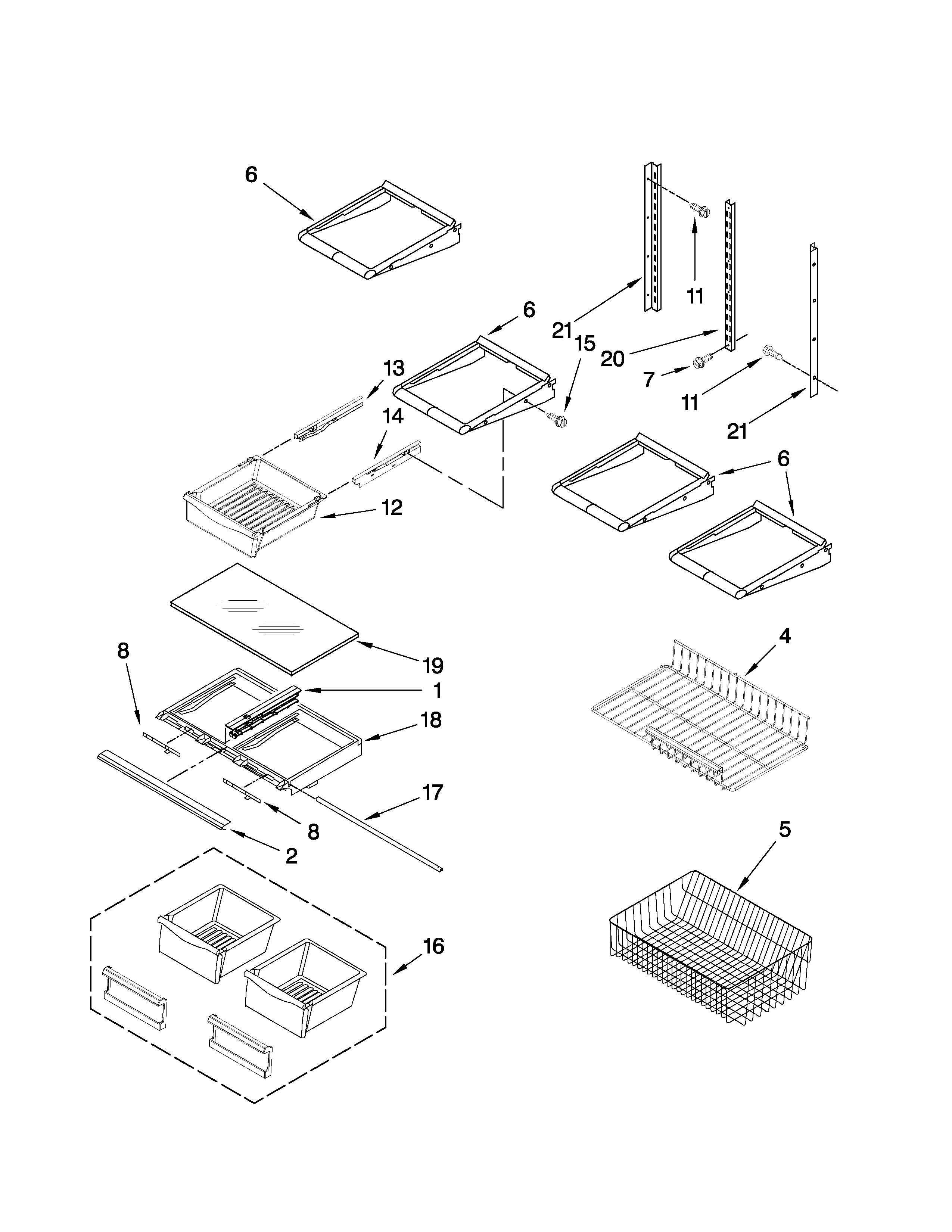 Maytag MBR1953XES0 shelf parts diagram