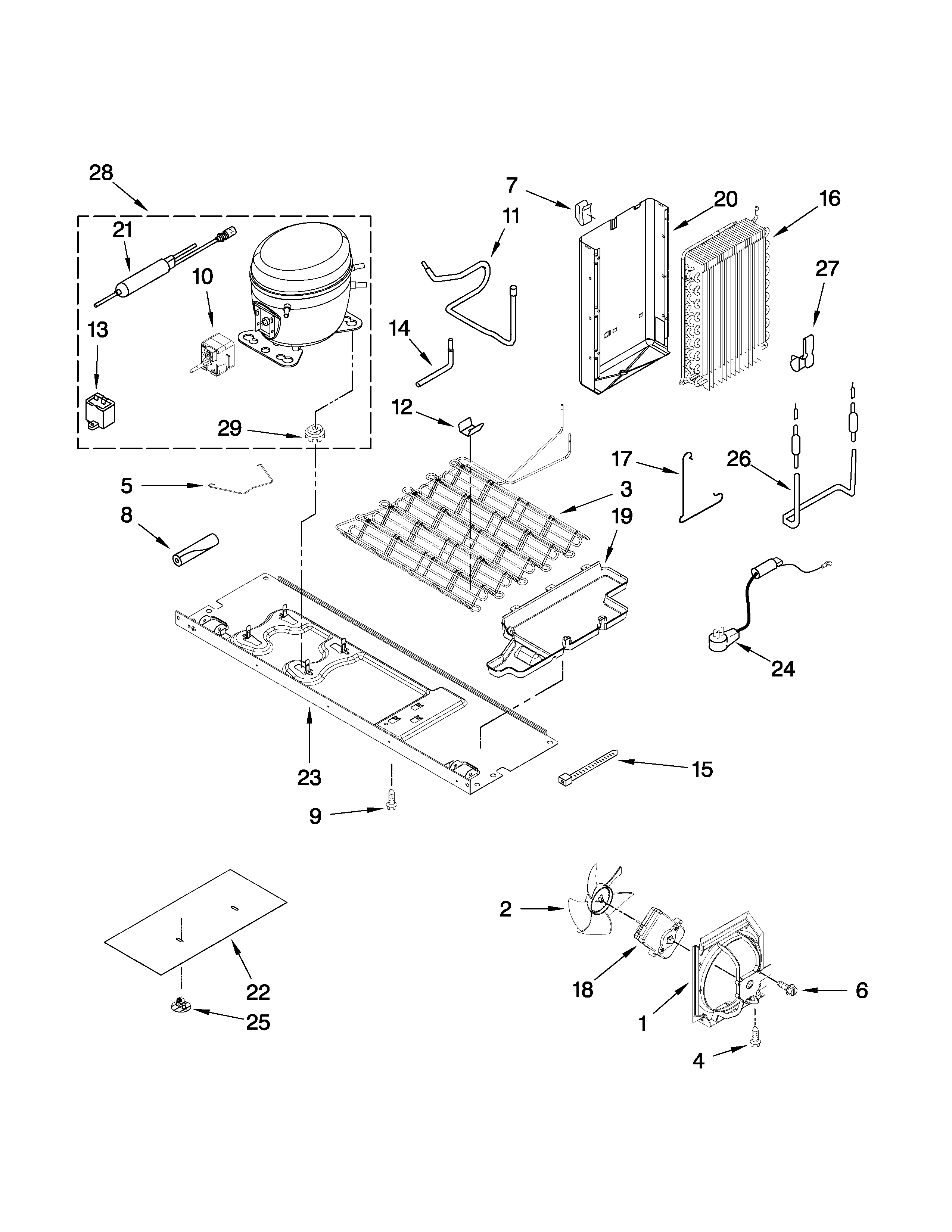 Whirlpool 6WSC21N4XY00 unit parts diagram