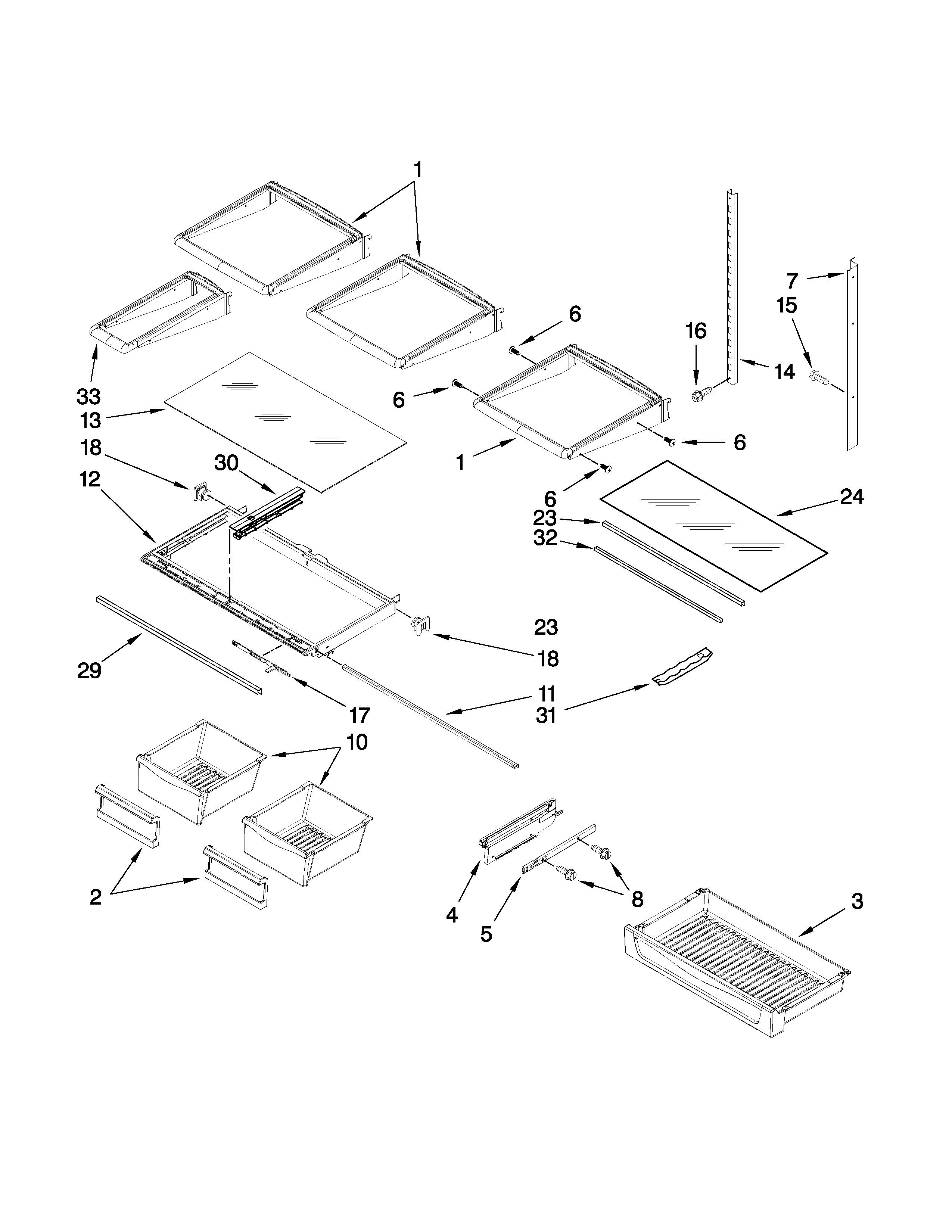 Maytag MFI2665XEB0 shelf parts diagram
