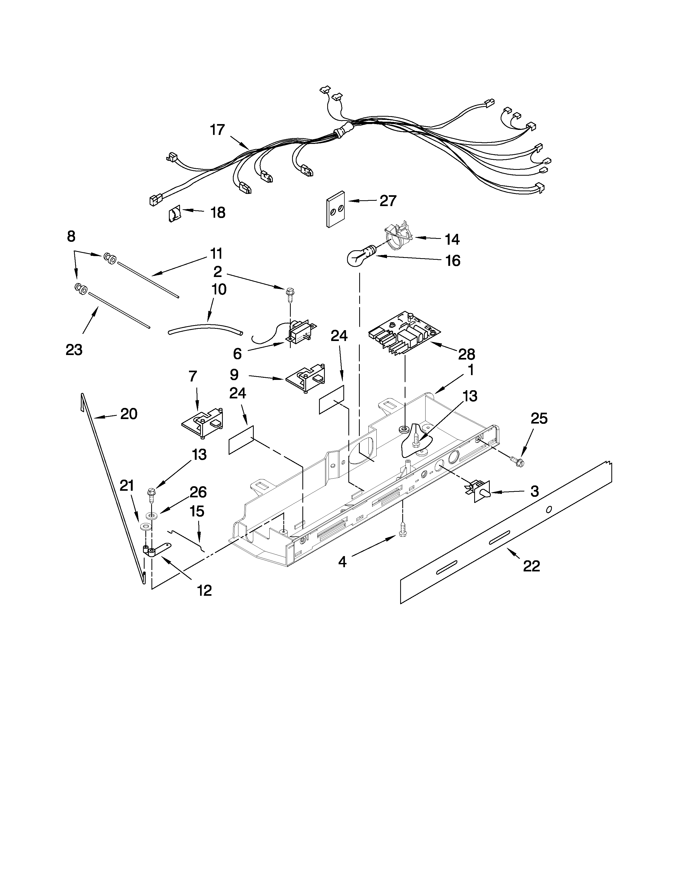 Whirlpool ED5FHAXVA04 control parts diagram