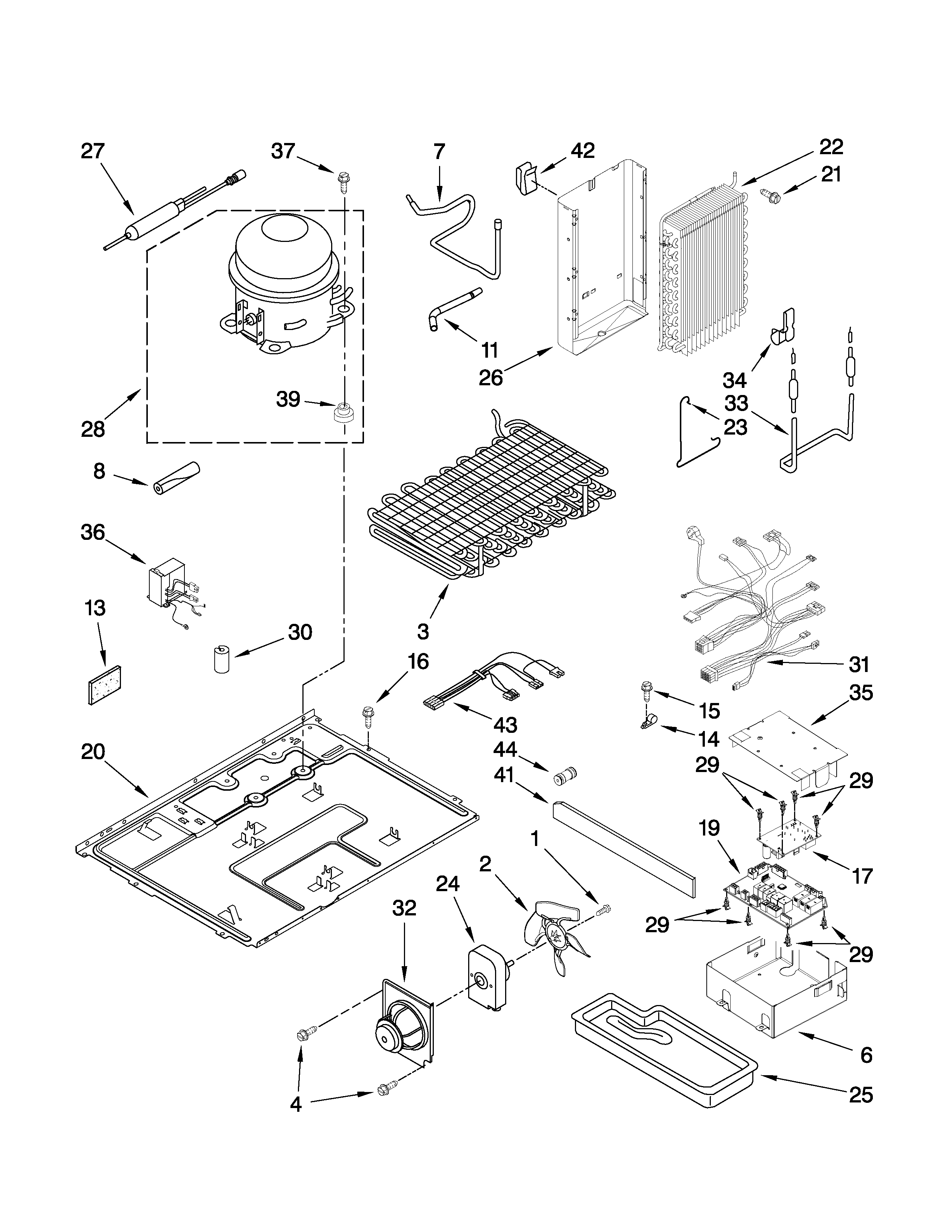 Whirlpool GC5SHAXVQ01 unit parts diagram