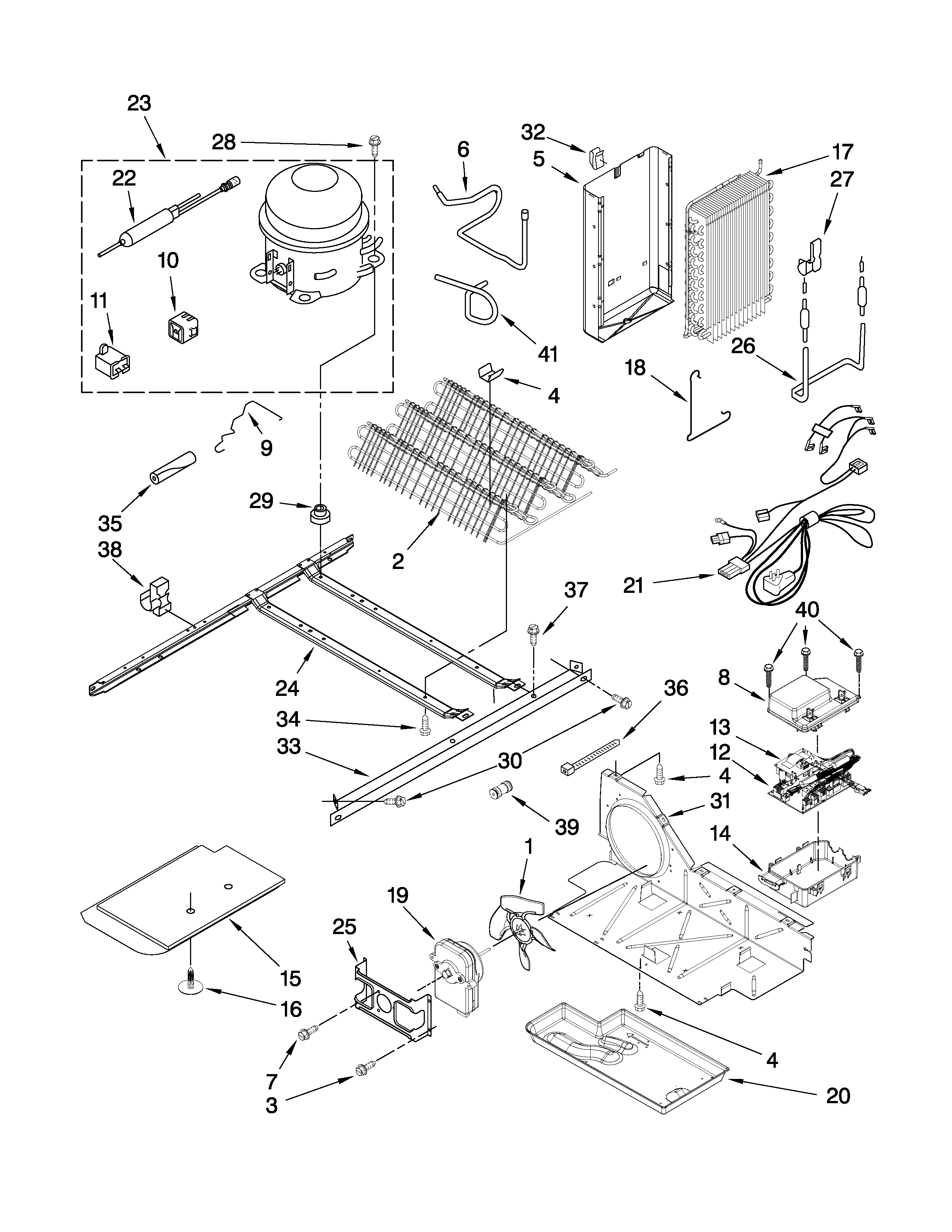 Whirlpool GS5VHAXWY02 unit parts diagram