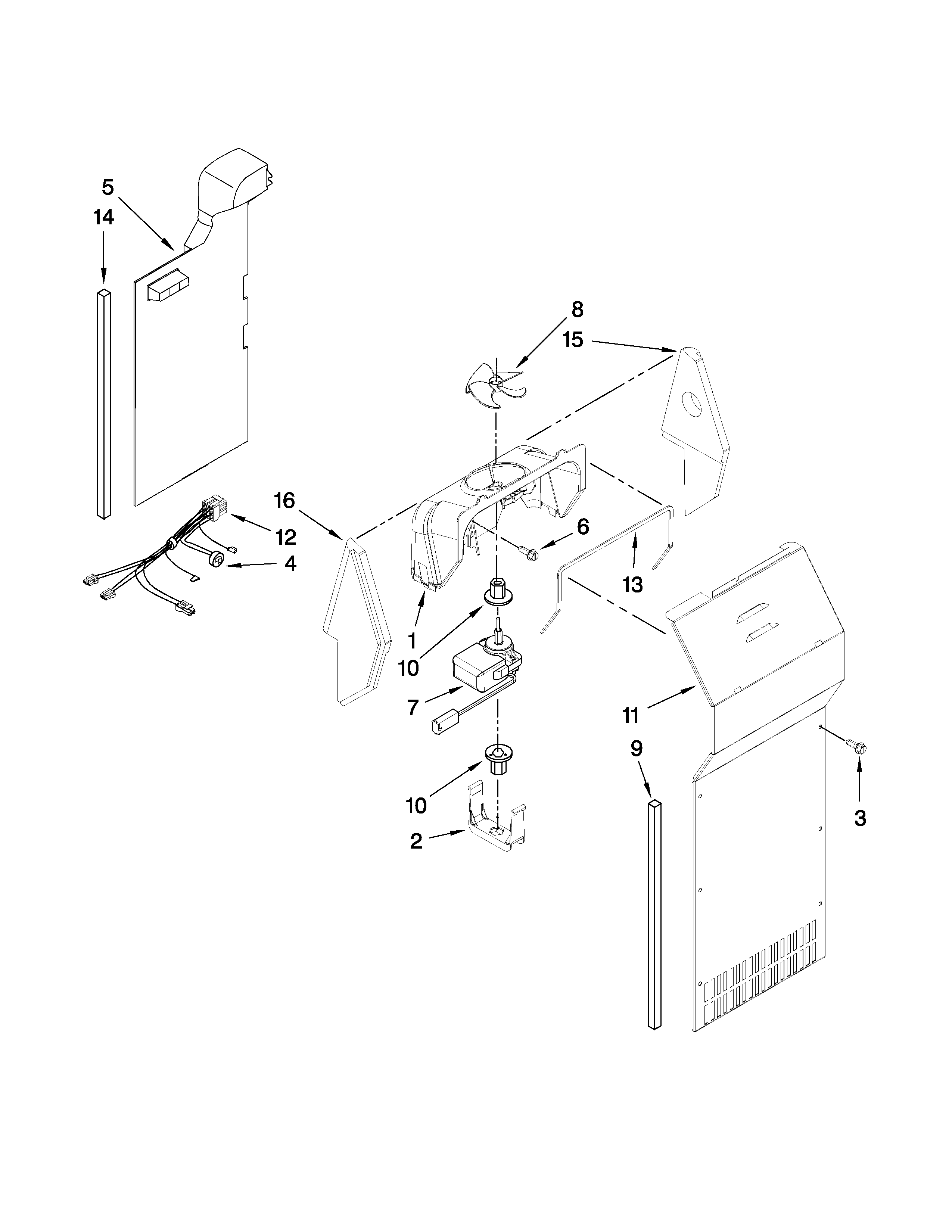 Maytag MSD2272VES01 air flow parts diagram