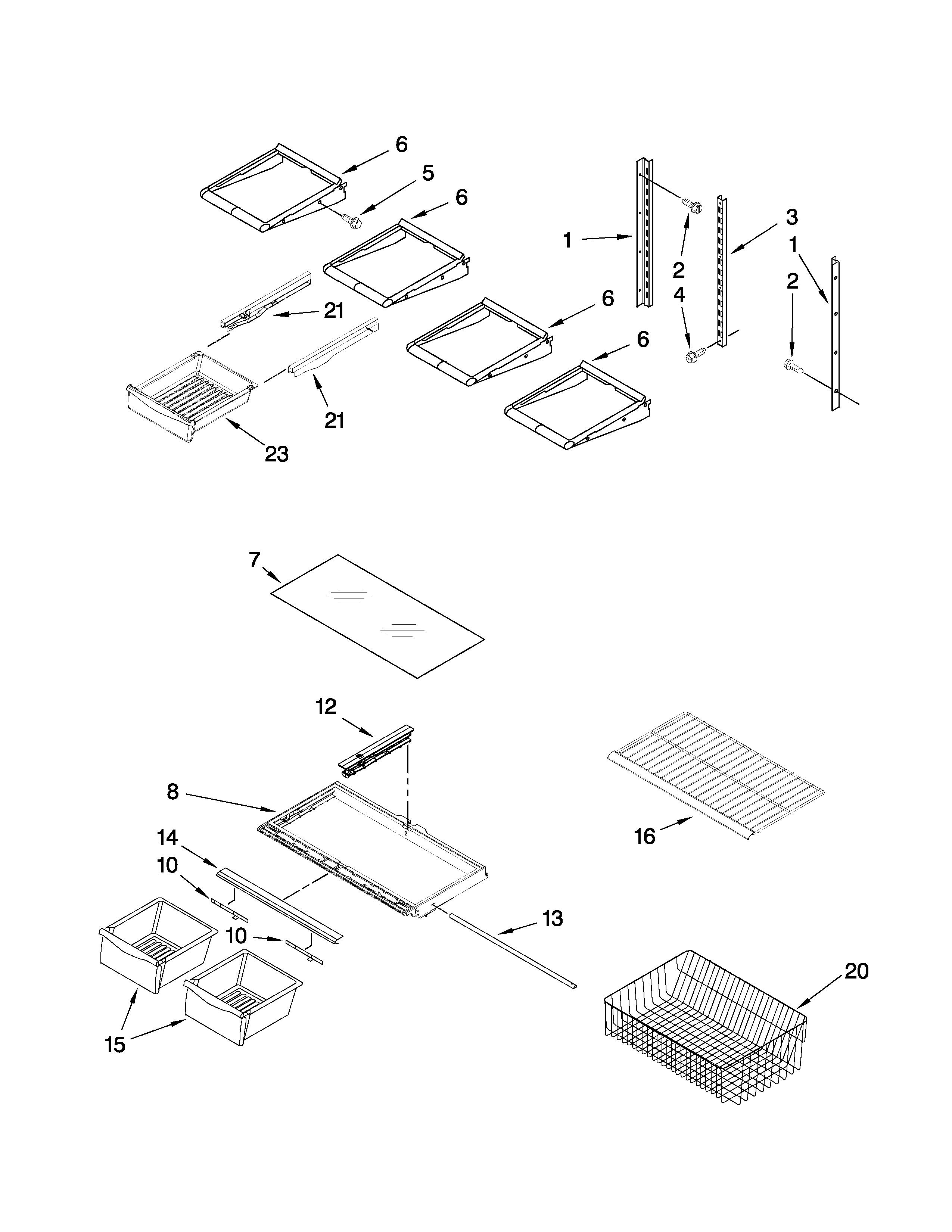 Amana ABB192ZWEW1 shelf parts diagram