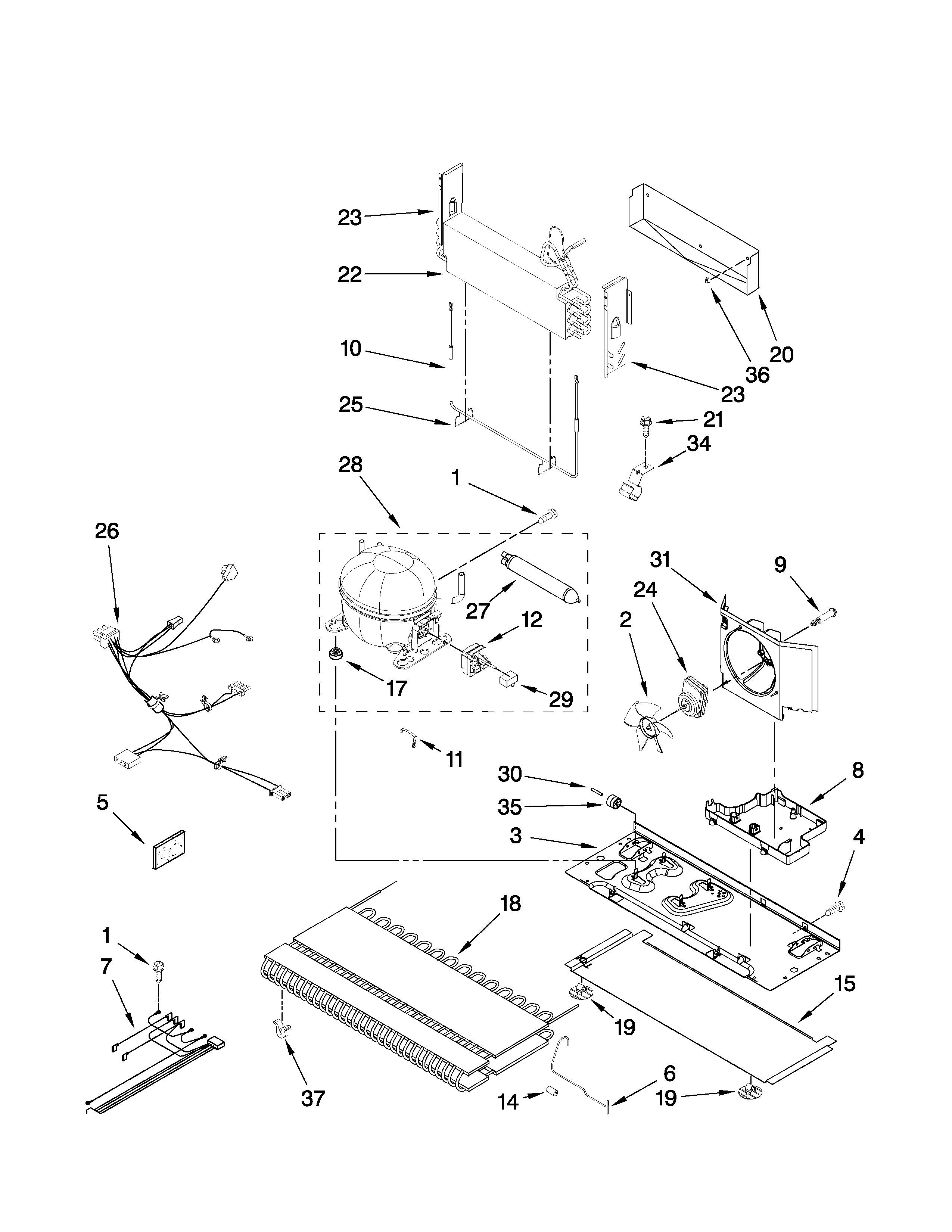 Amana ABB192ZWEW1 unit parts diagram