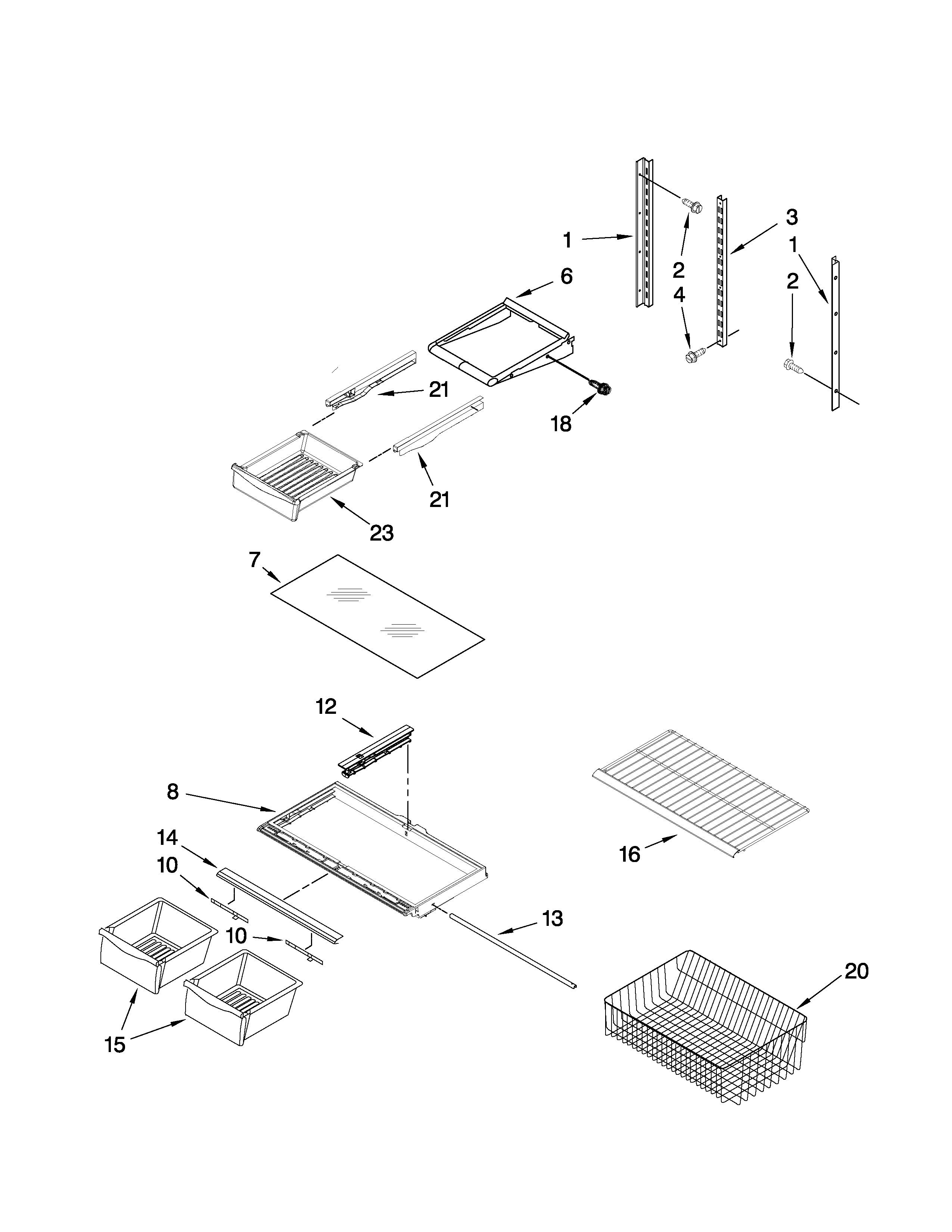 Amana ABL192ZWES1 shelf parts diagram