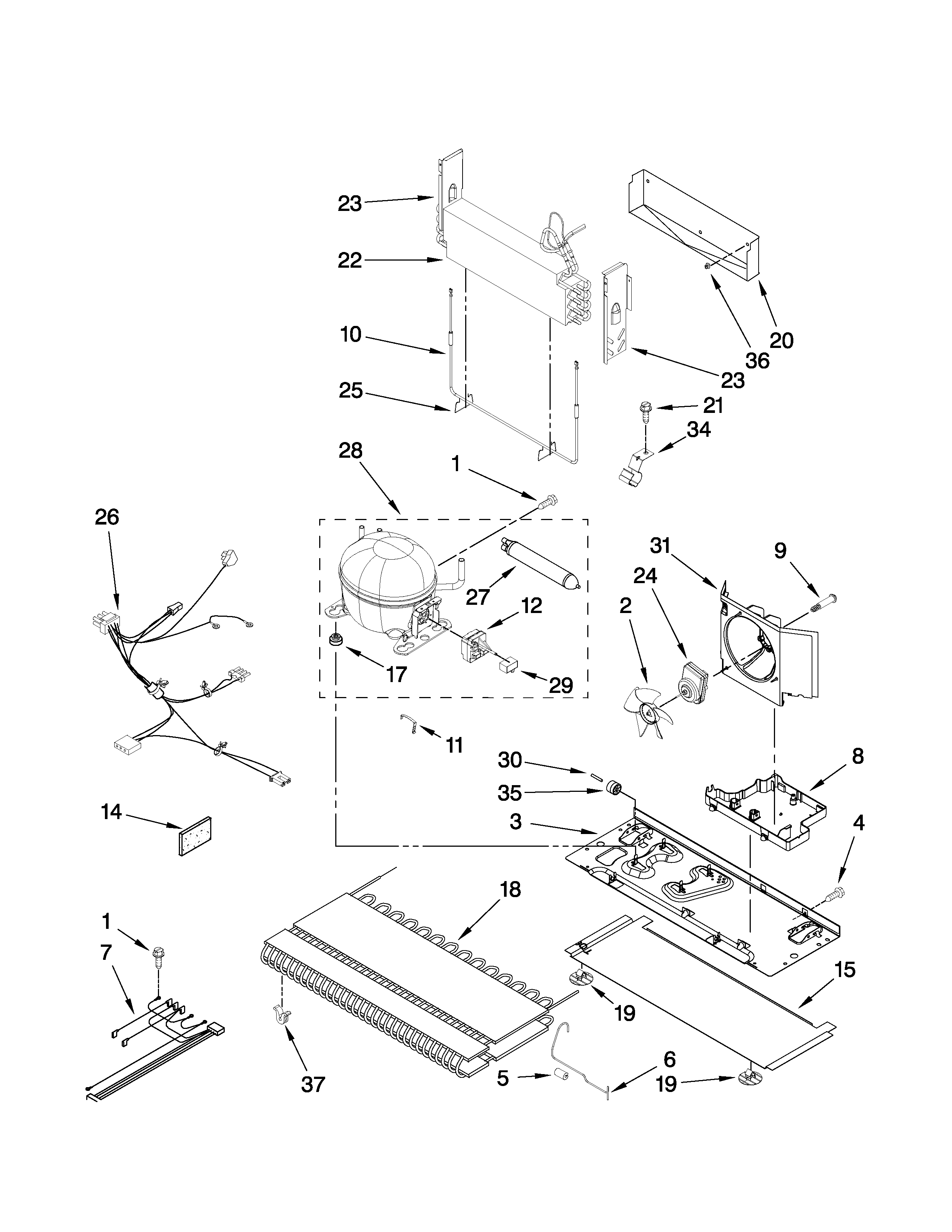 Amana ABL192ZWES1 unit parts diagram