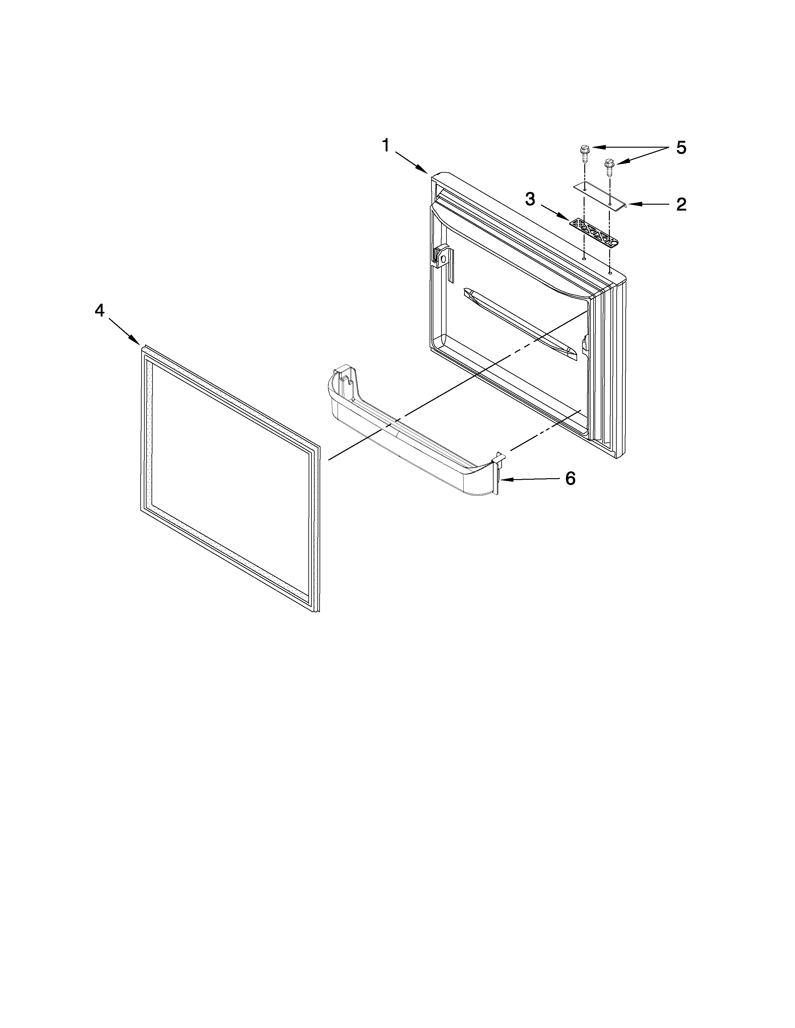 Amana ABL192ZWES1 freezer door parts diagram
