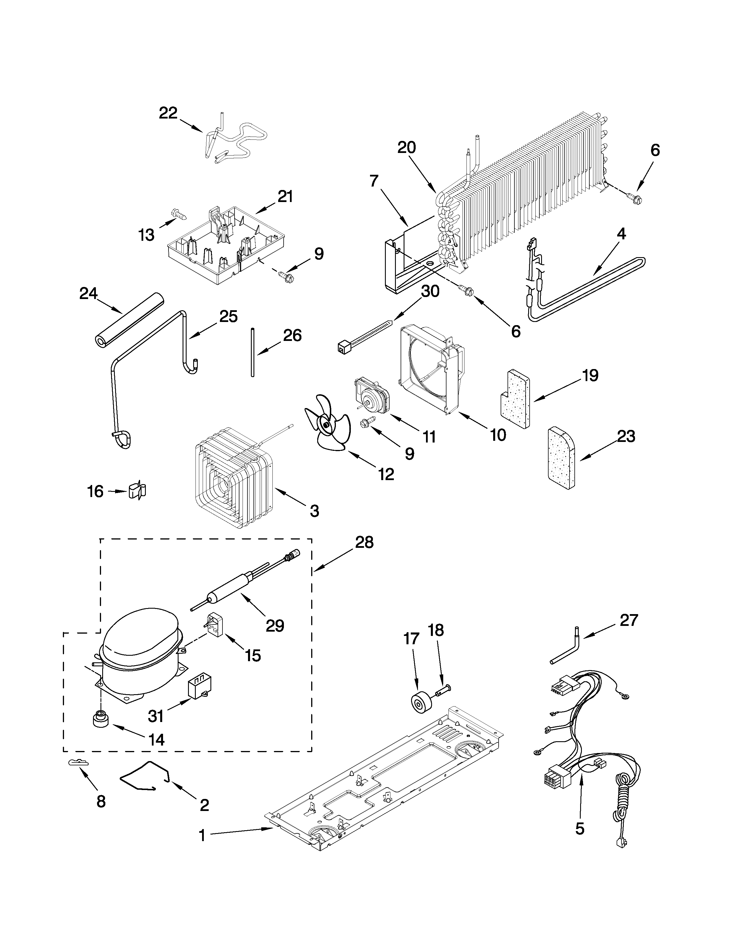 Amana A8RXNGFXD00 unit parts diagram