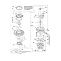 Whirlpool DU948PWPB0 pump and motor parts diagram