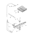 Whirlpool DU948PWPB0 upper dishrack and water feed parts diagram