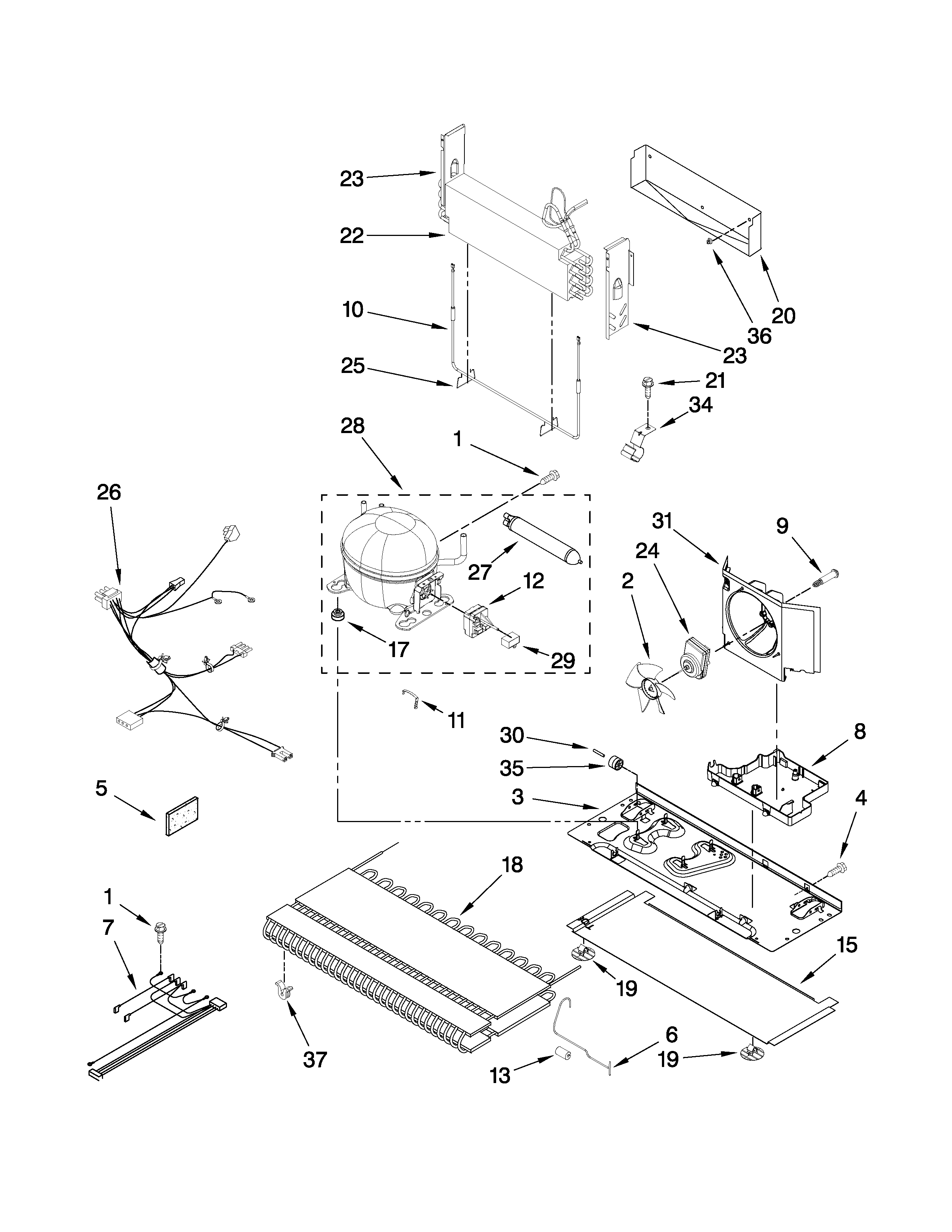 Whirlpool EB9FVHLWS01 unit parts diagram