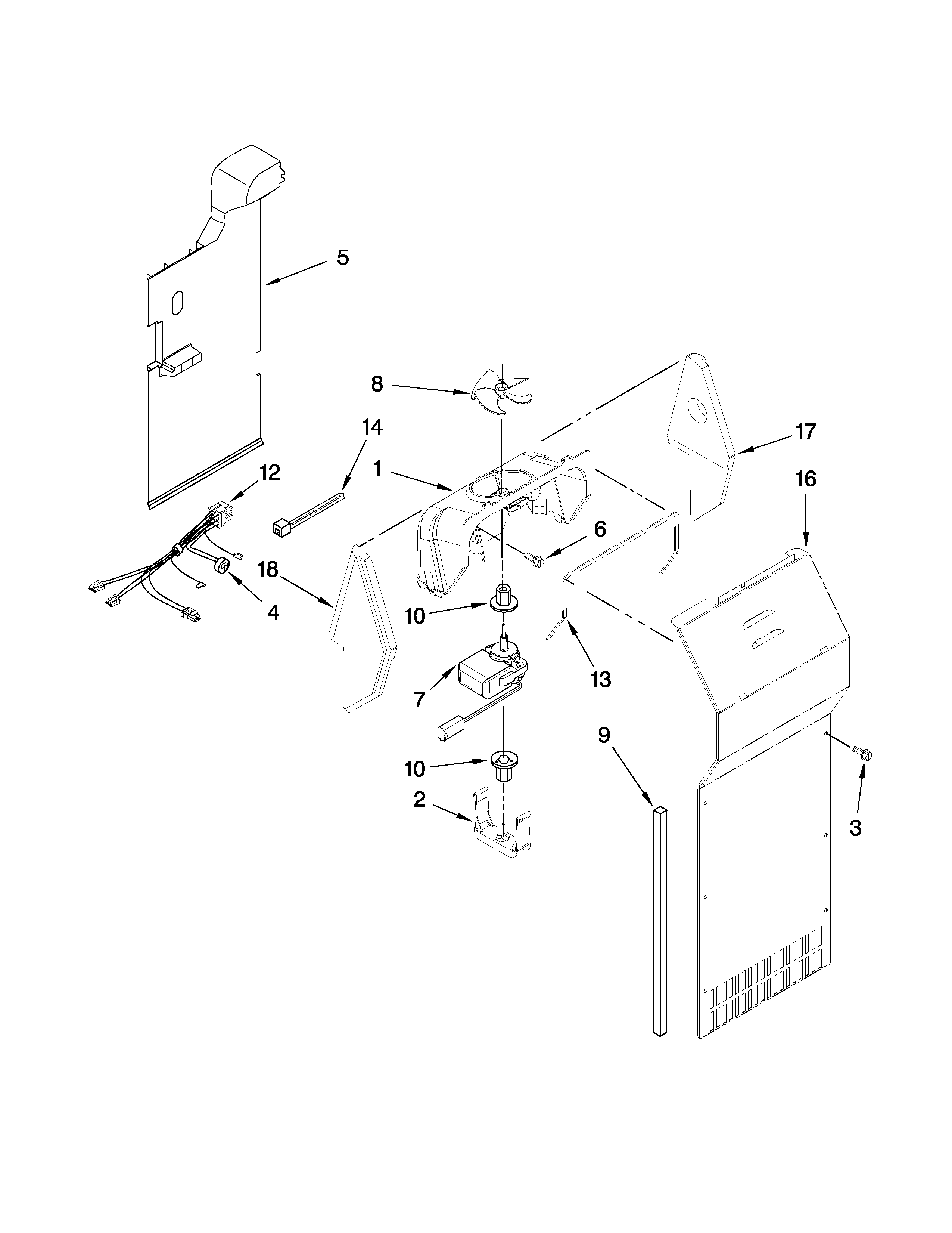 Amana ASD2522WRB03 air flow parts diagram