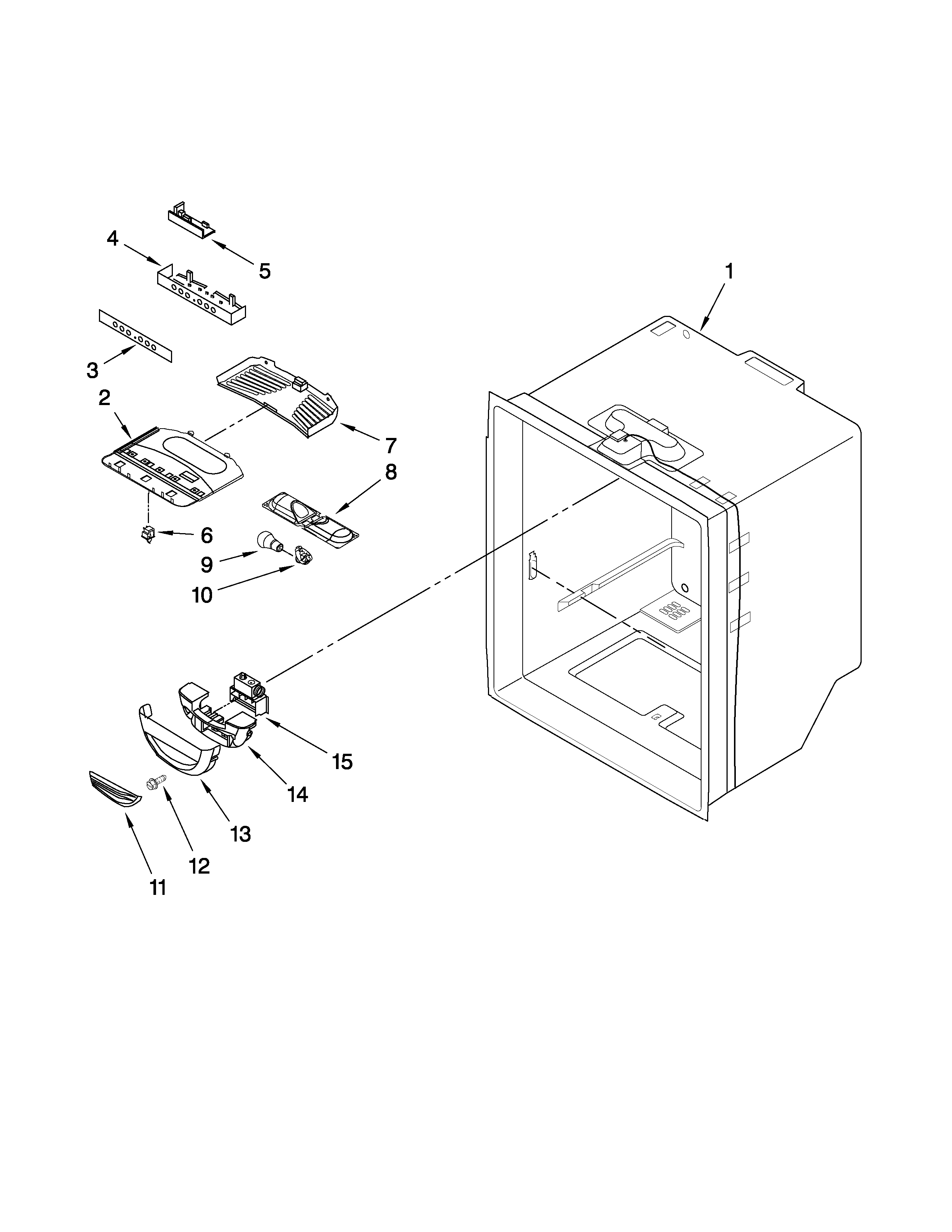 Maytag GB6525PEAS5 refrigerator liner parts diagram