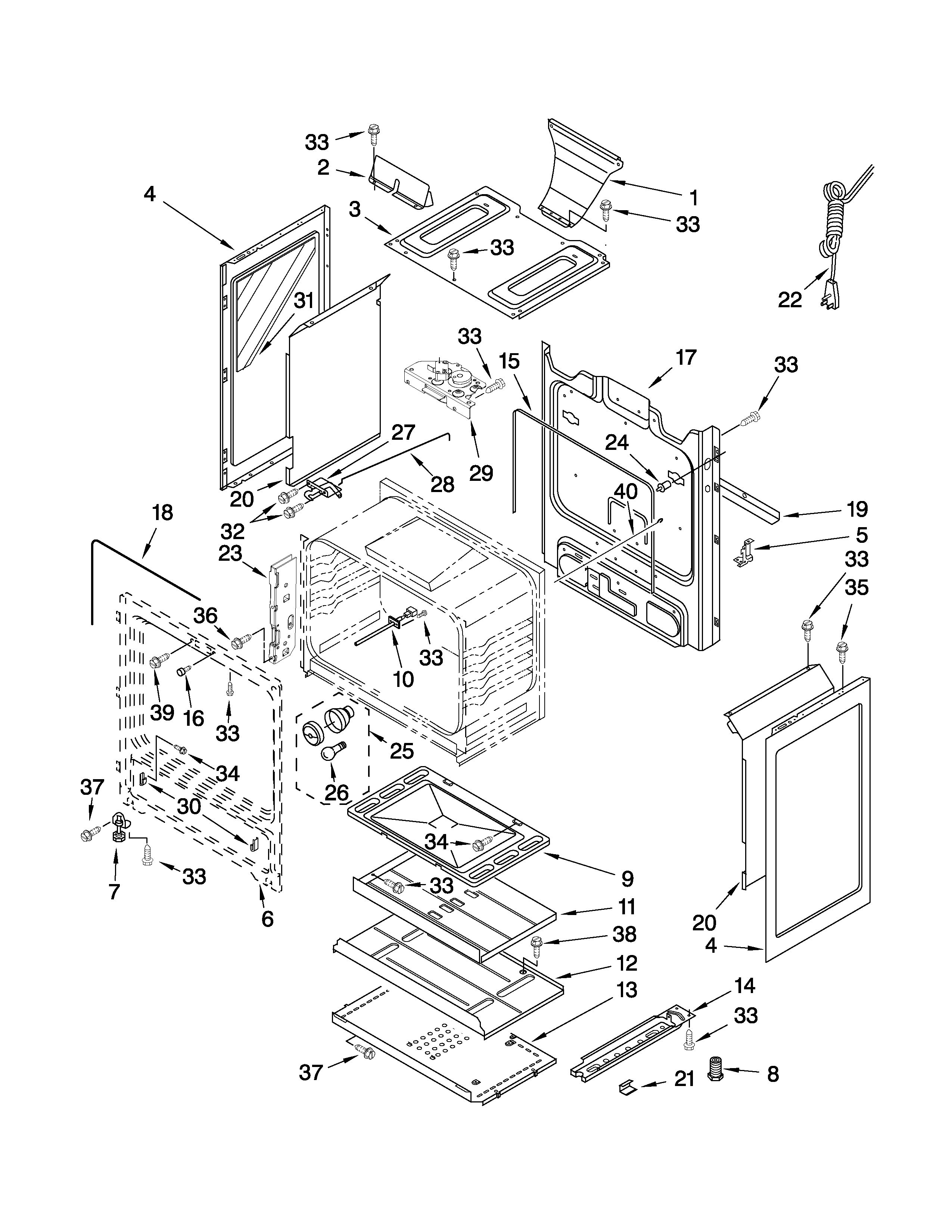 Amana AGR5844VDD1 chassis parts diagram