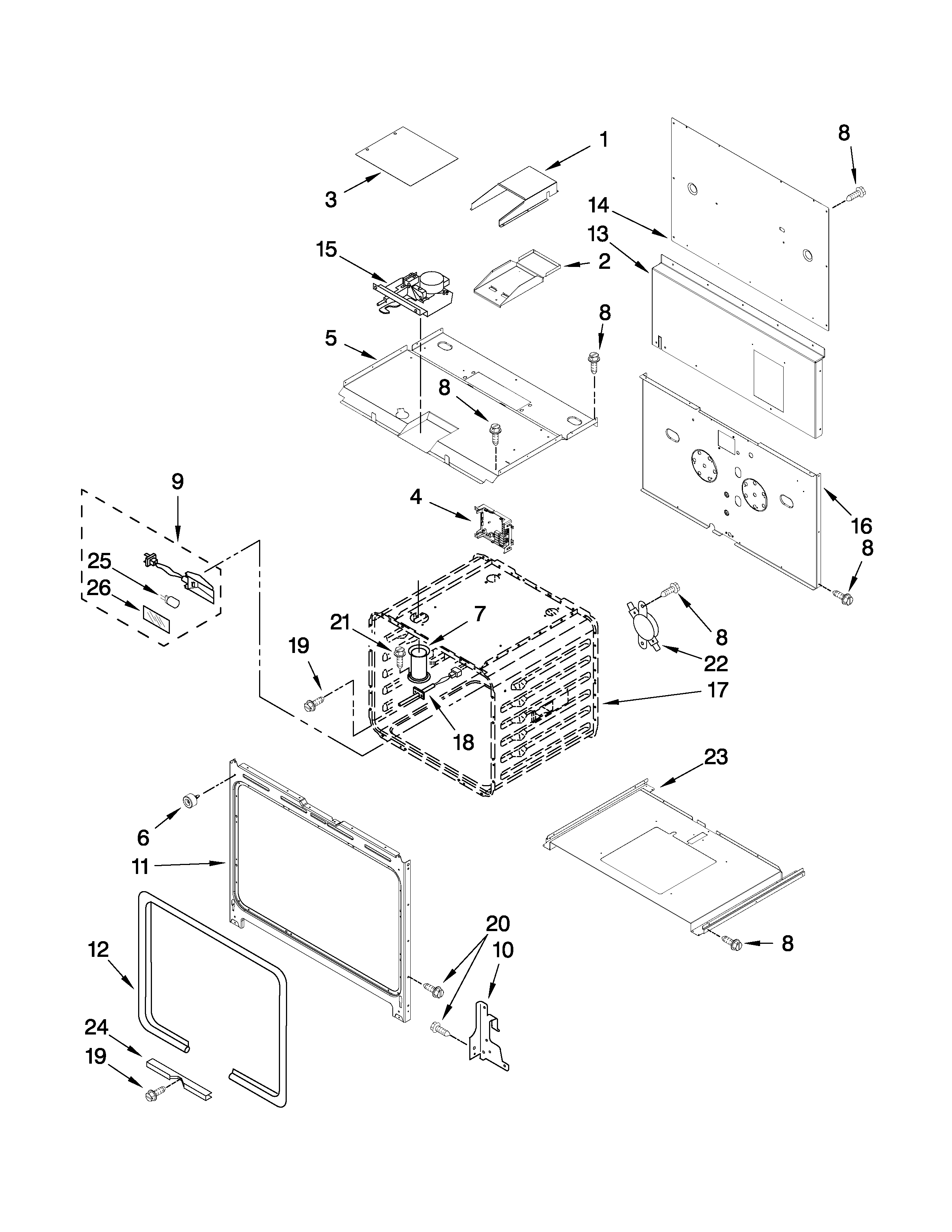 Jenn-Air YJDRP436WP00 oven parts diagram