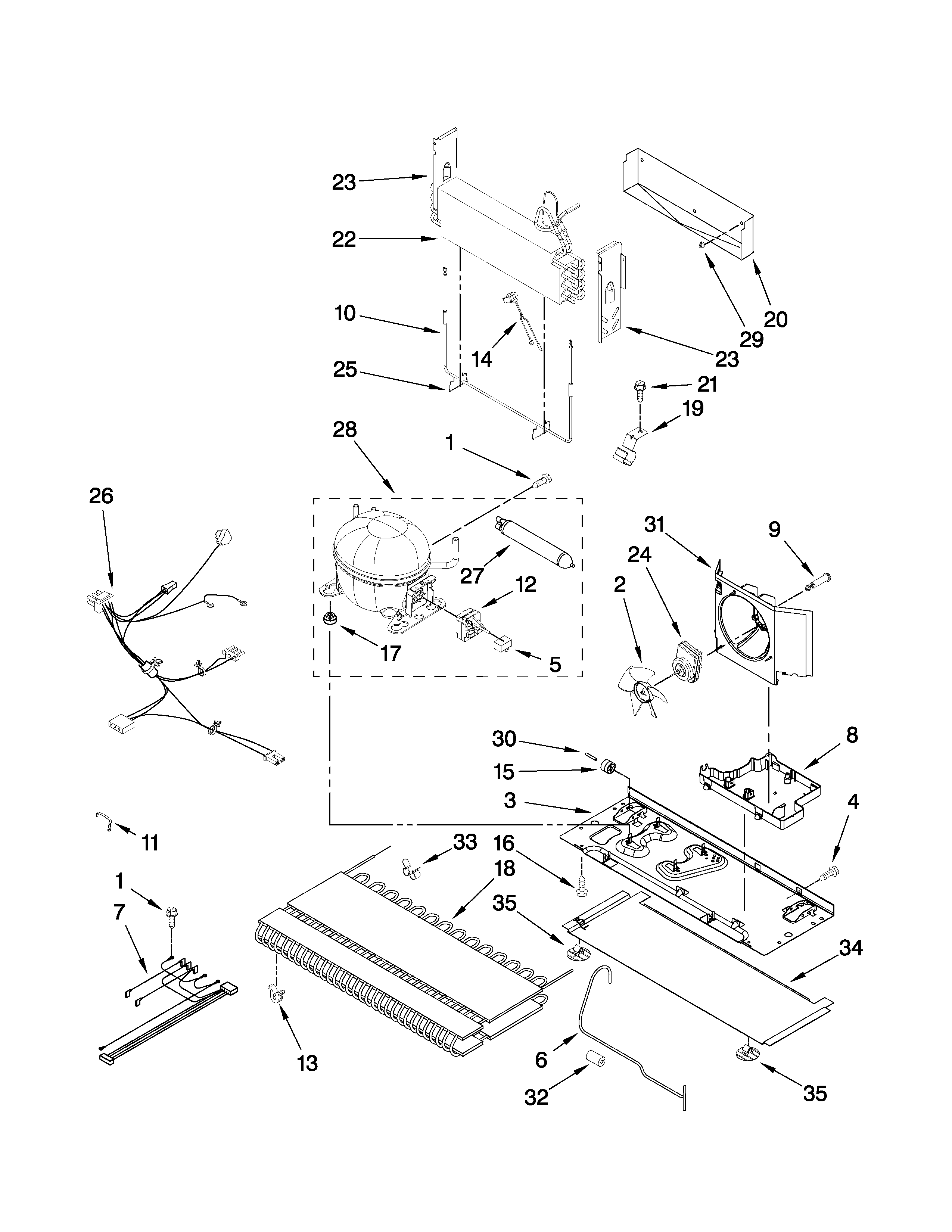 Jenn-Air JFI2089AEP6 unit parts diagram