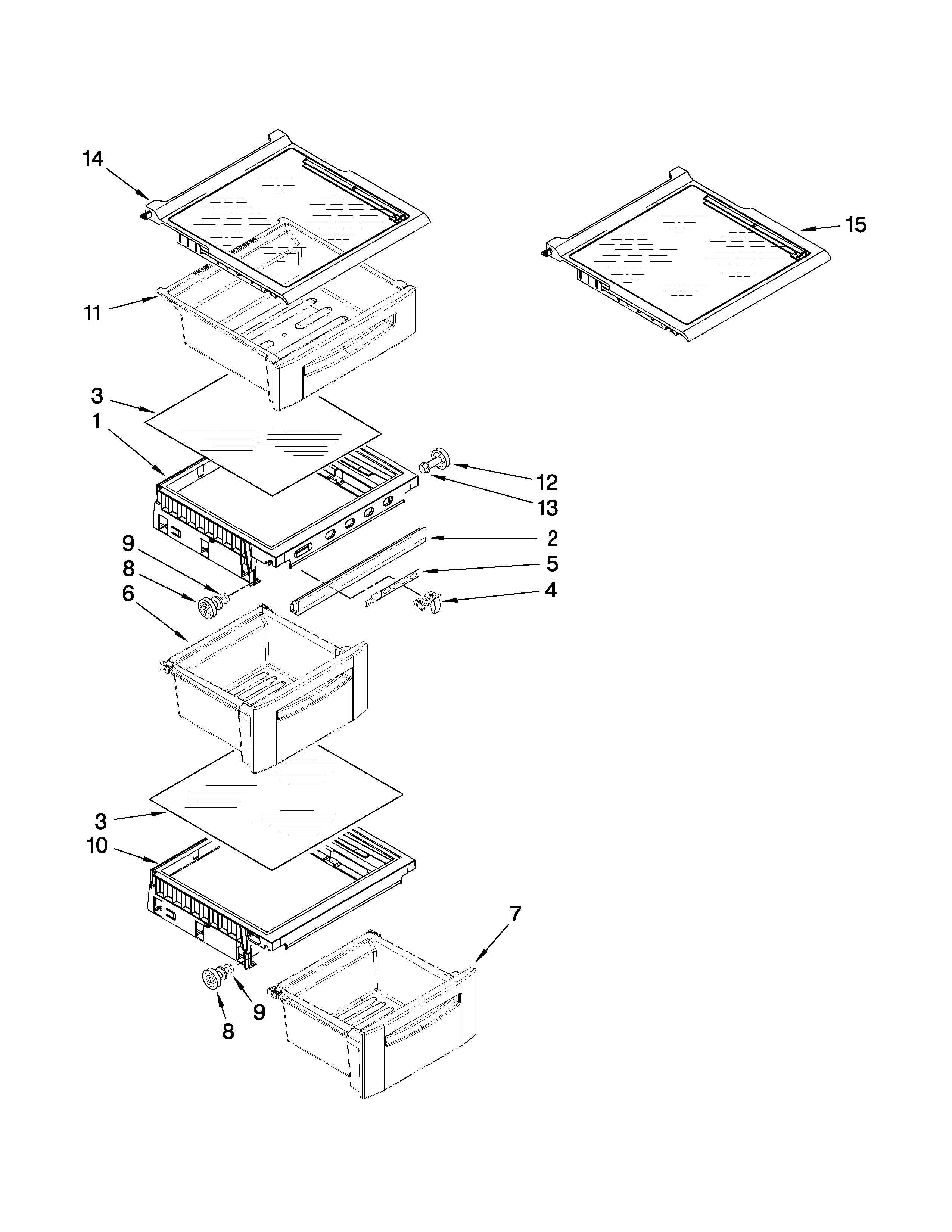 Maytag MSD2576VEM01 refrigerator shelf parts diagram