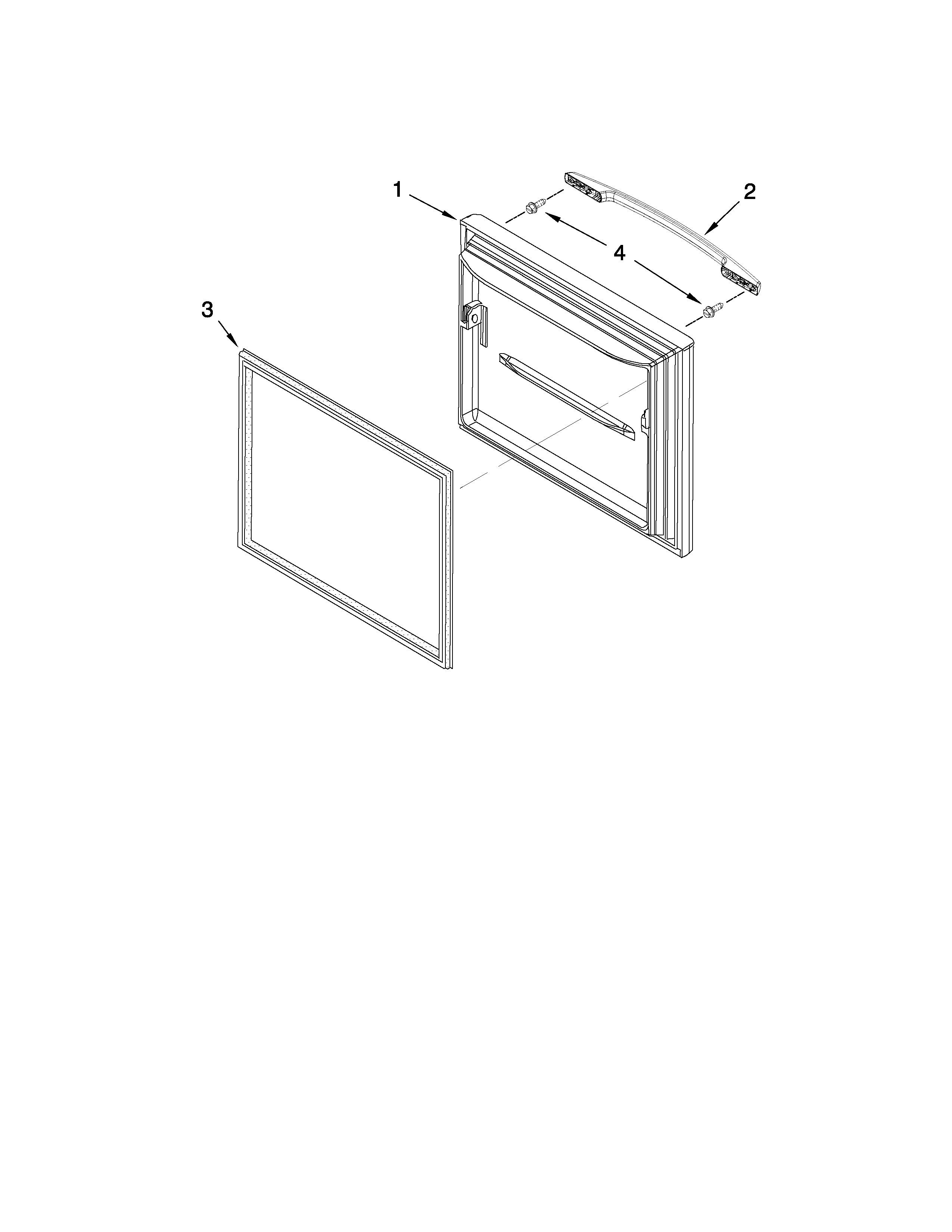 Maytag MBF1958XEW1 freezer door parts diagram