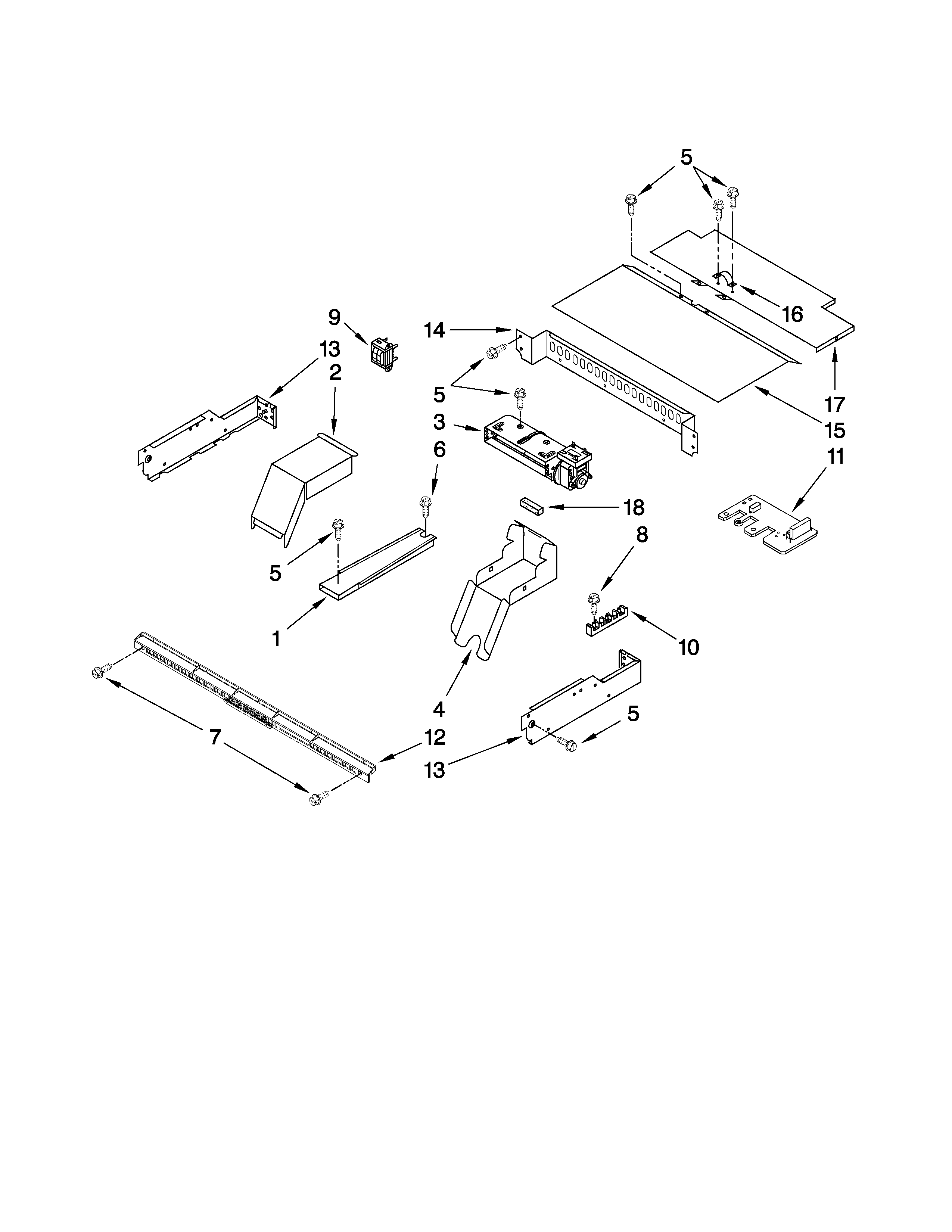 Whirlpool GBS279PVB03 top venting parts diagram