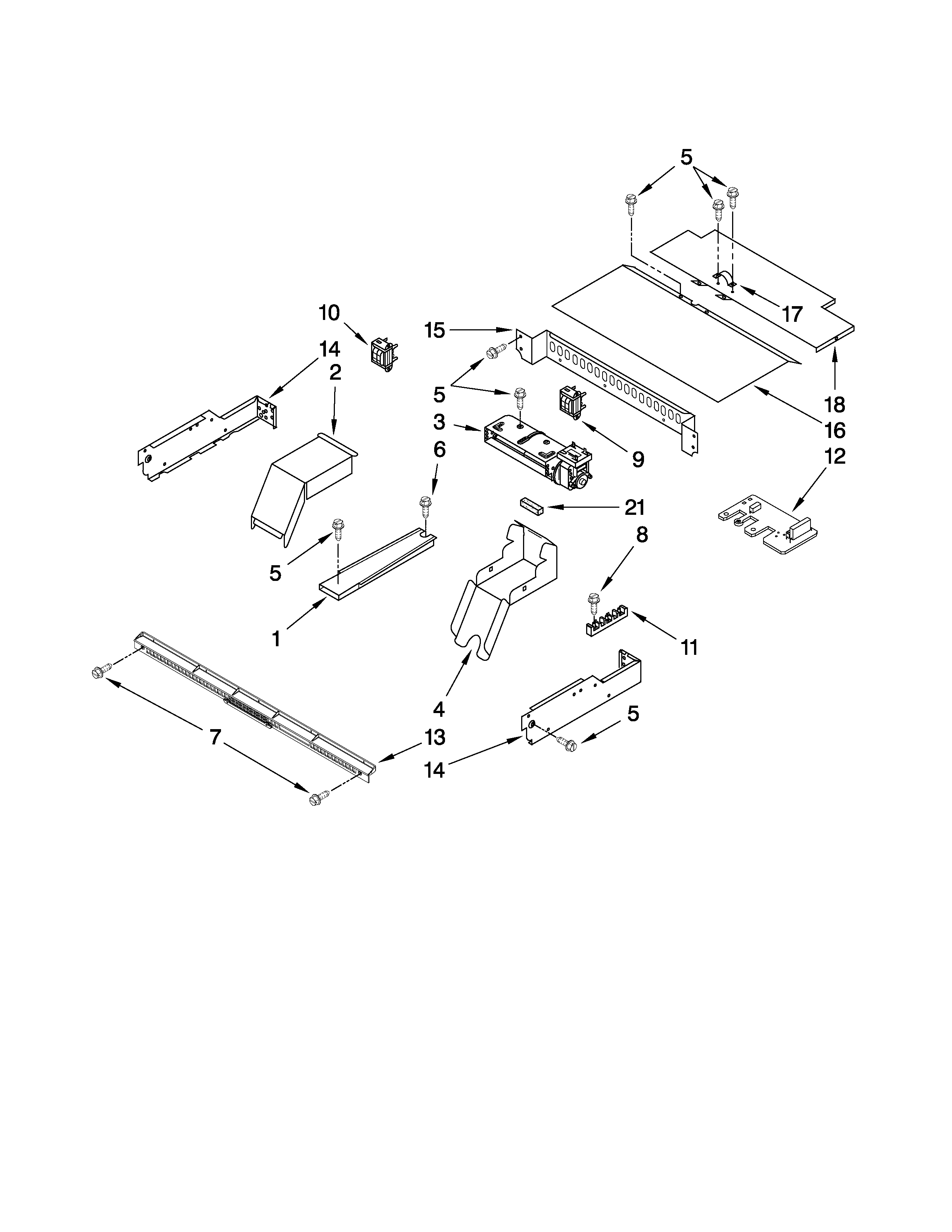 Whirlpool GBS309PVB03 top venting parts diagram