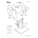 Whirlpool WED4900XW0 top and console parts diagram