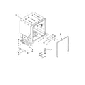 Whirlpool DU1300XTVQ3 tub and frame parts diagram