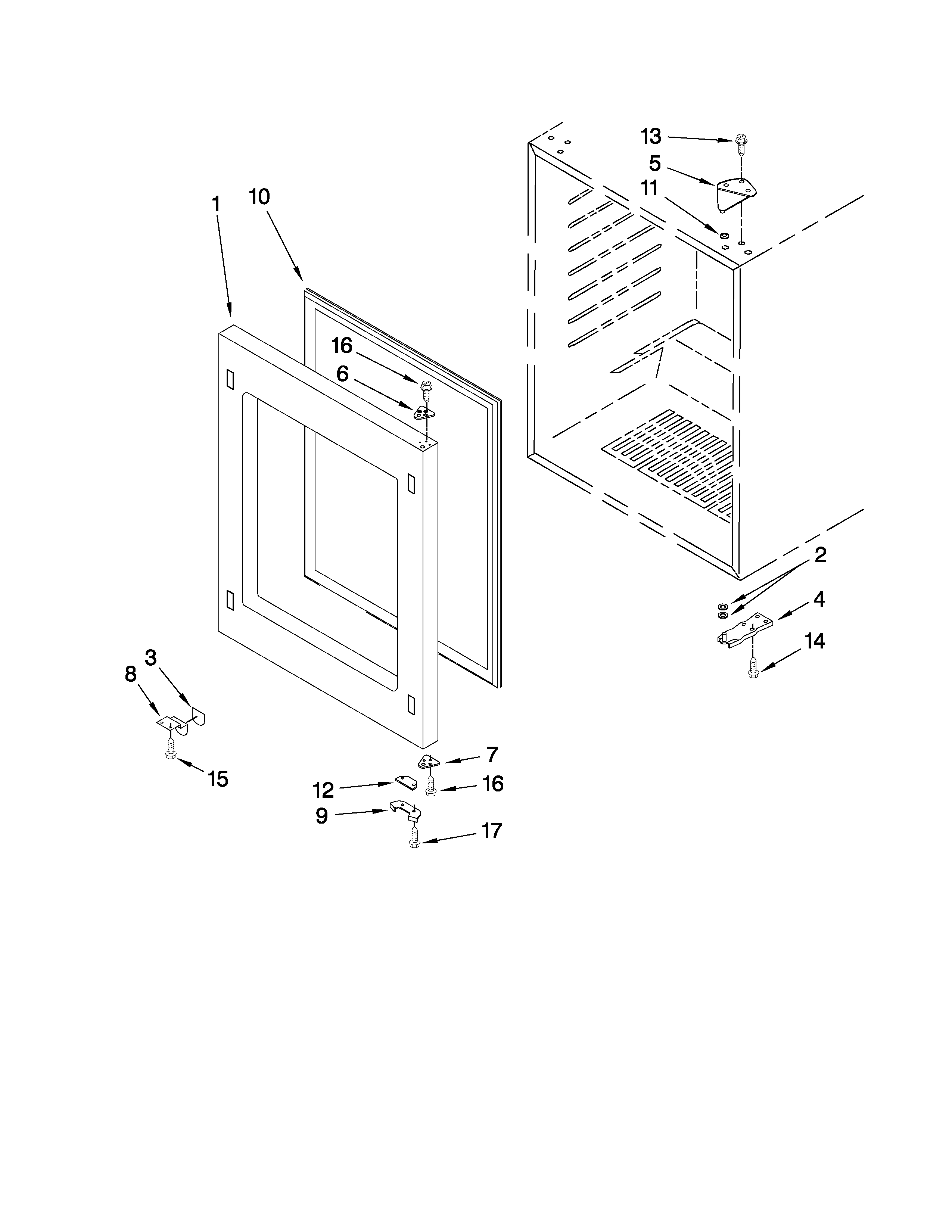 Jenn-Air JUB248RBCX03 door parts diagram