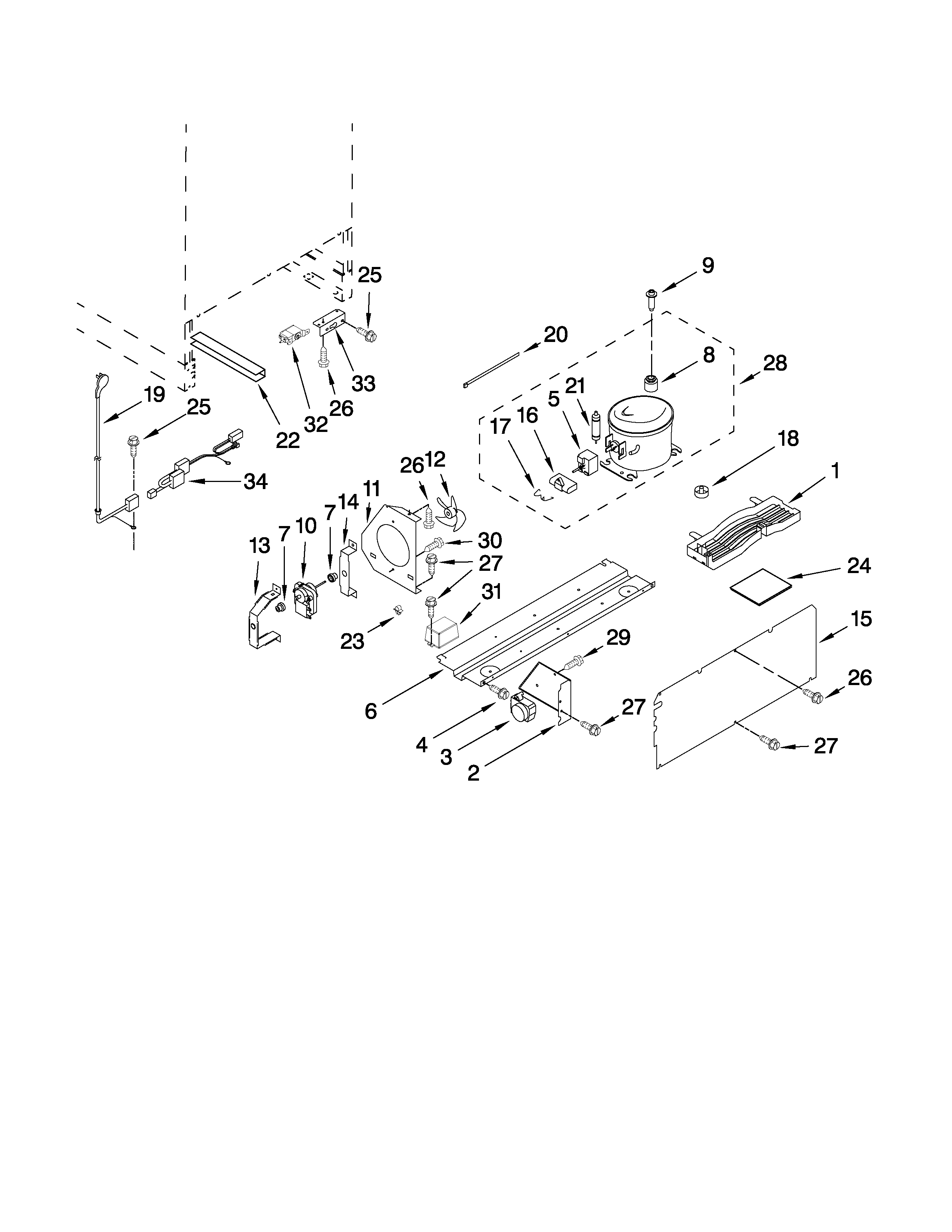 Jenn-Air JUB248RBCX03 unit parts diagram