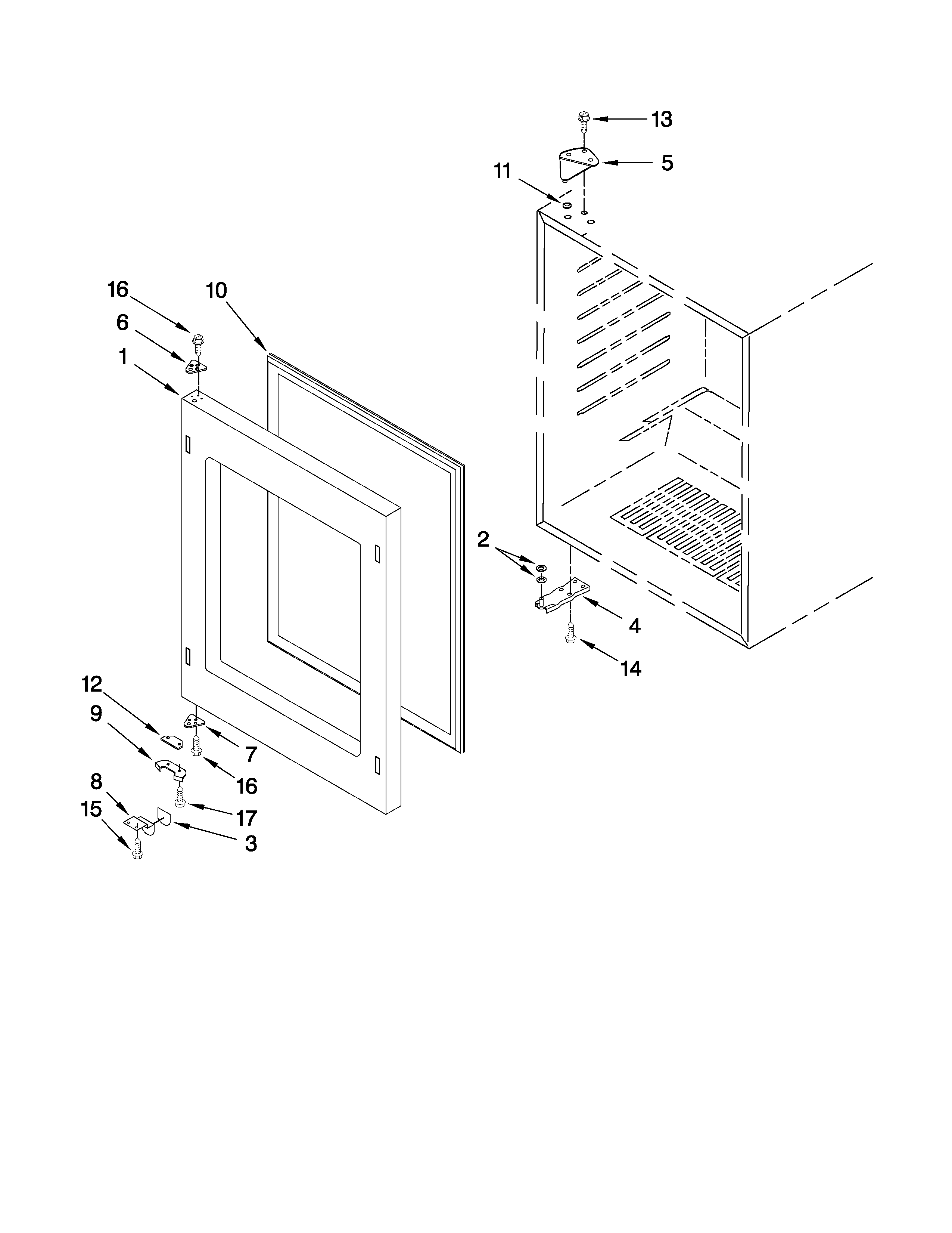 Jenn-Air JUB248LBCX03 door parts diagram