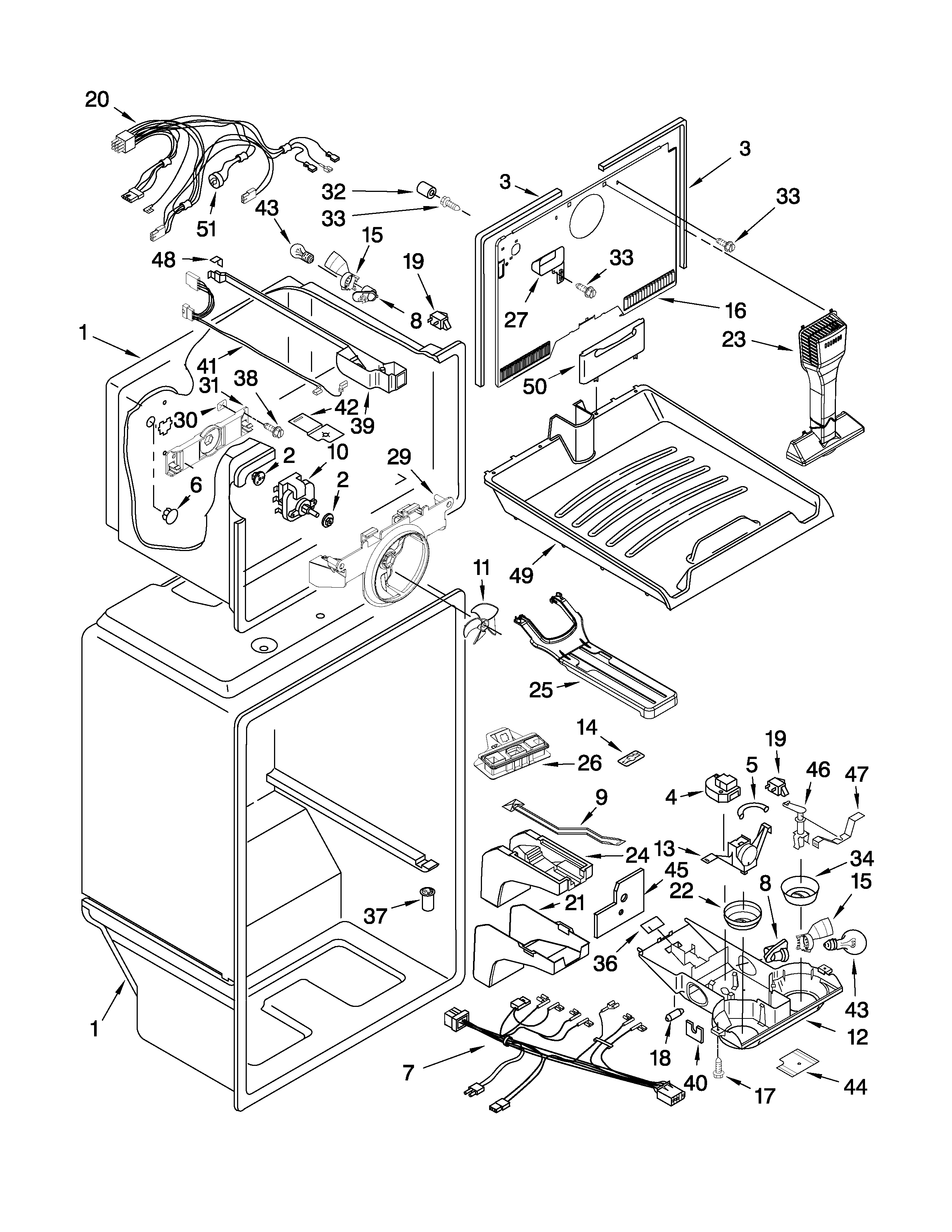 Whirlpool 5GR2SHKXLQ05 liner parts diagram