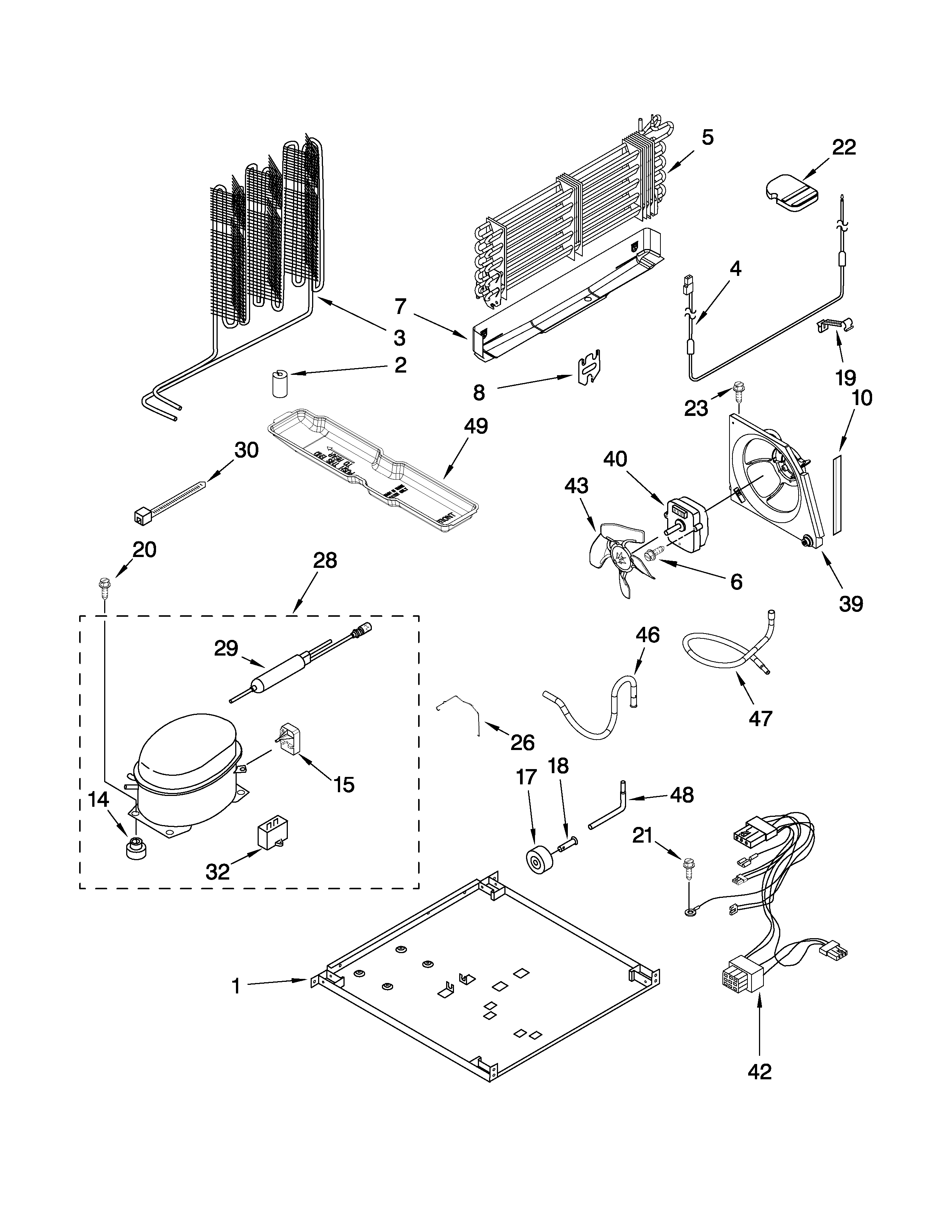 Whirlpool 5GR2SHKXLQ05 unit parts diagram