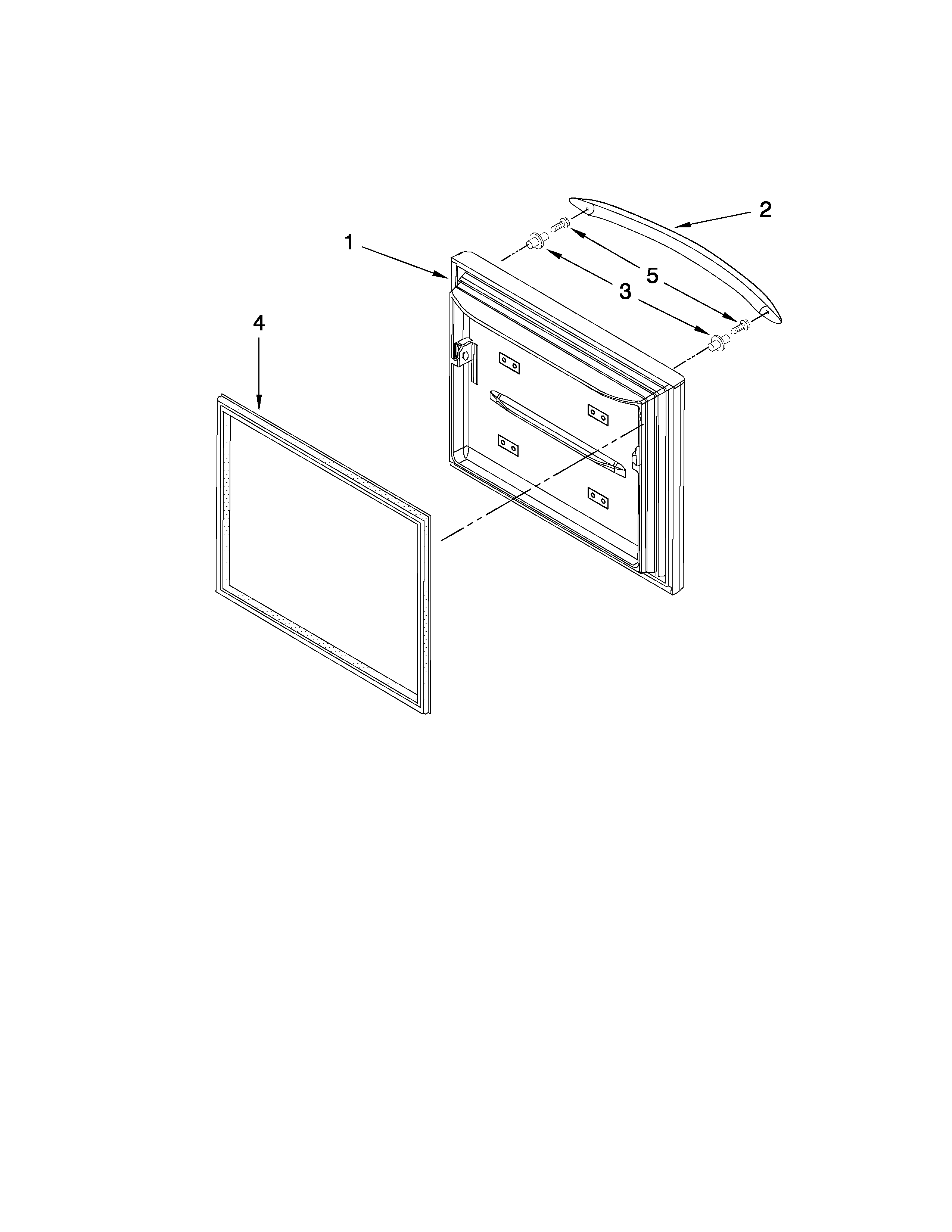 KitchenAid KBRS22KWWH5 freezer door parts diagram