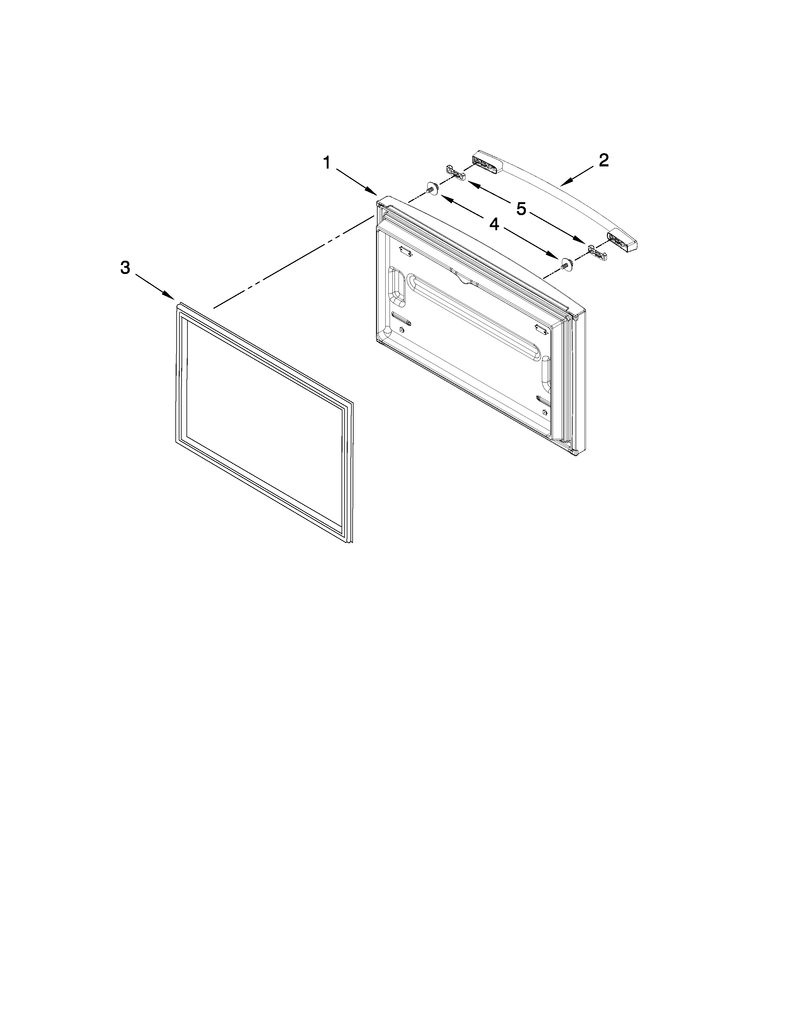 Whirlpool GX5FHDXVY05 freezer door parts diagram