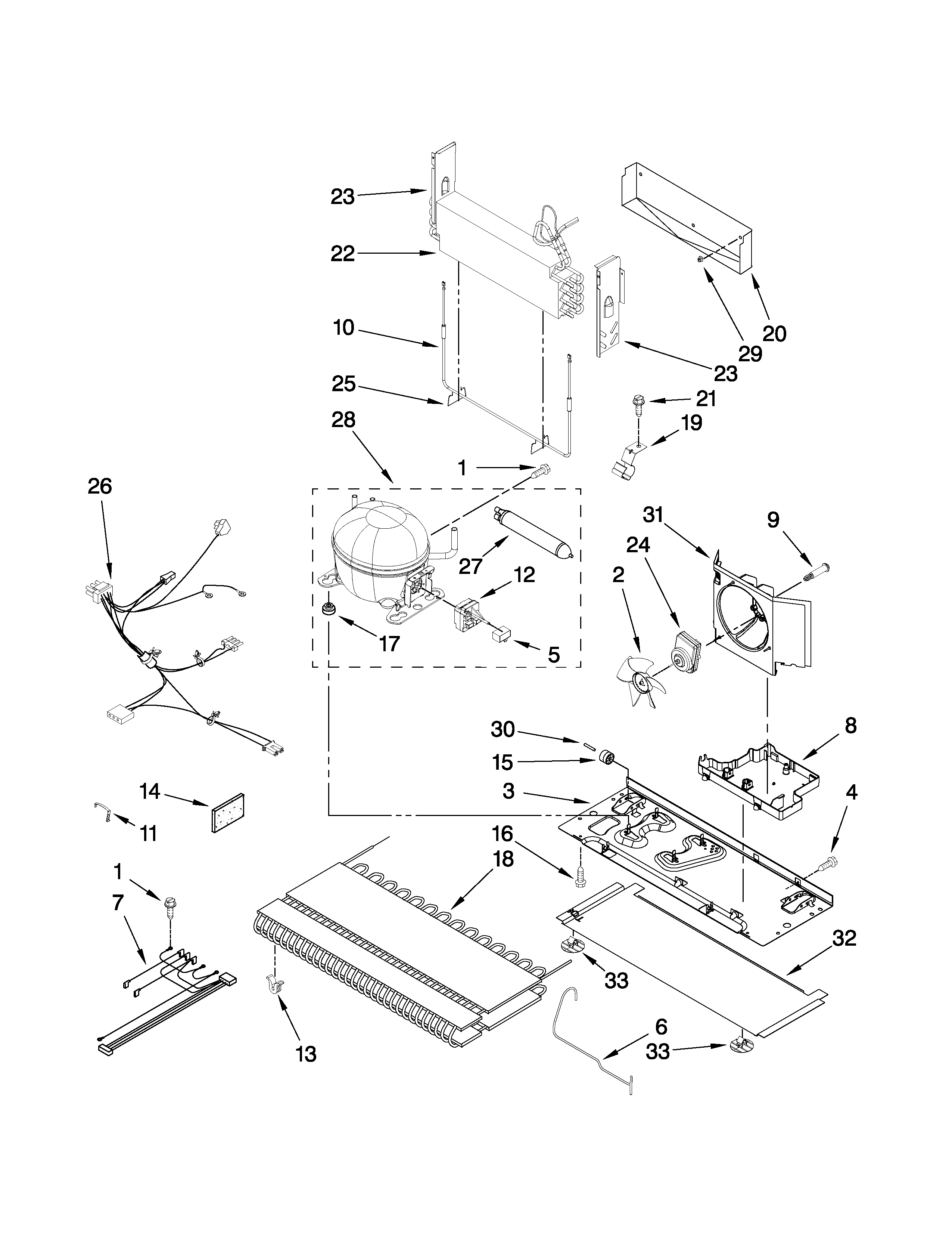 Whirlpool GX5FHDXVY05 unit parts diagram