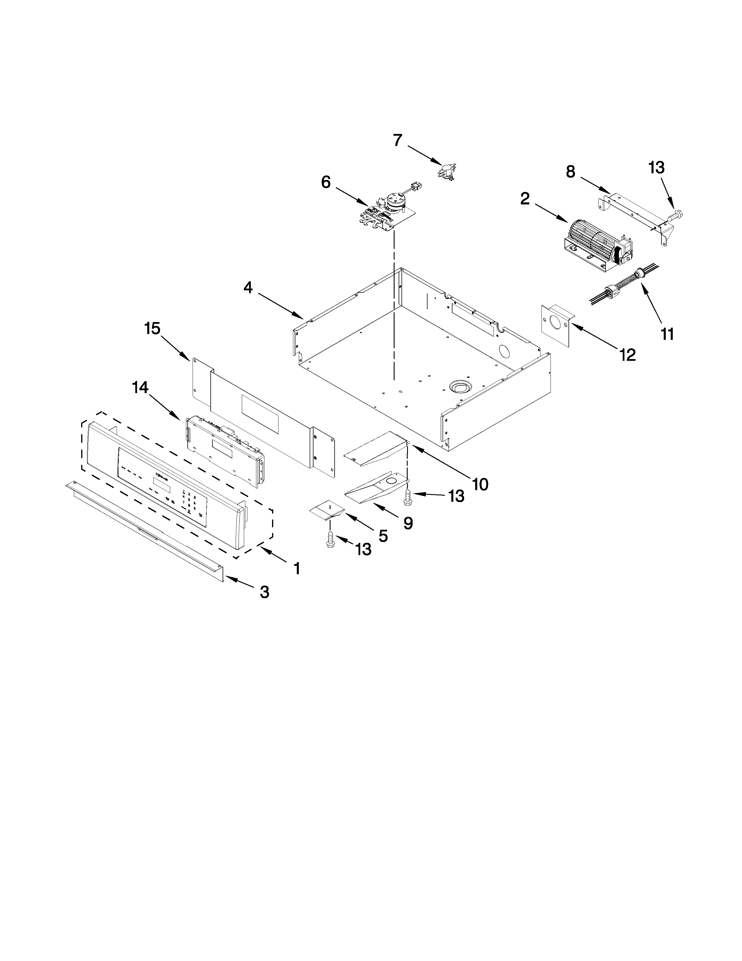 Jenn-Air JJW9327DDB11 control panel parts diagram