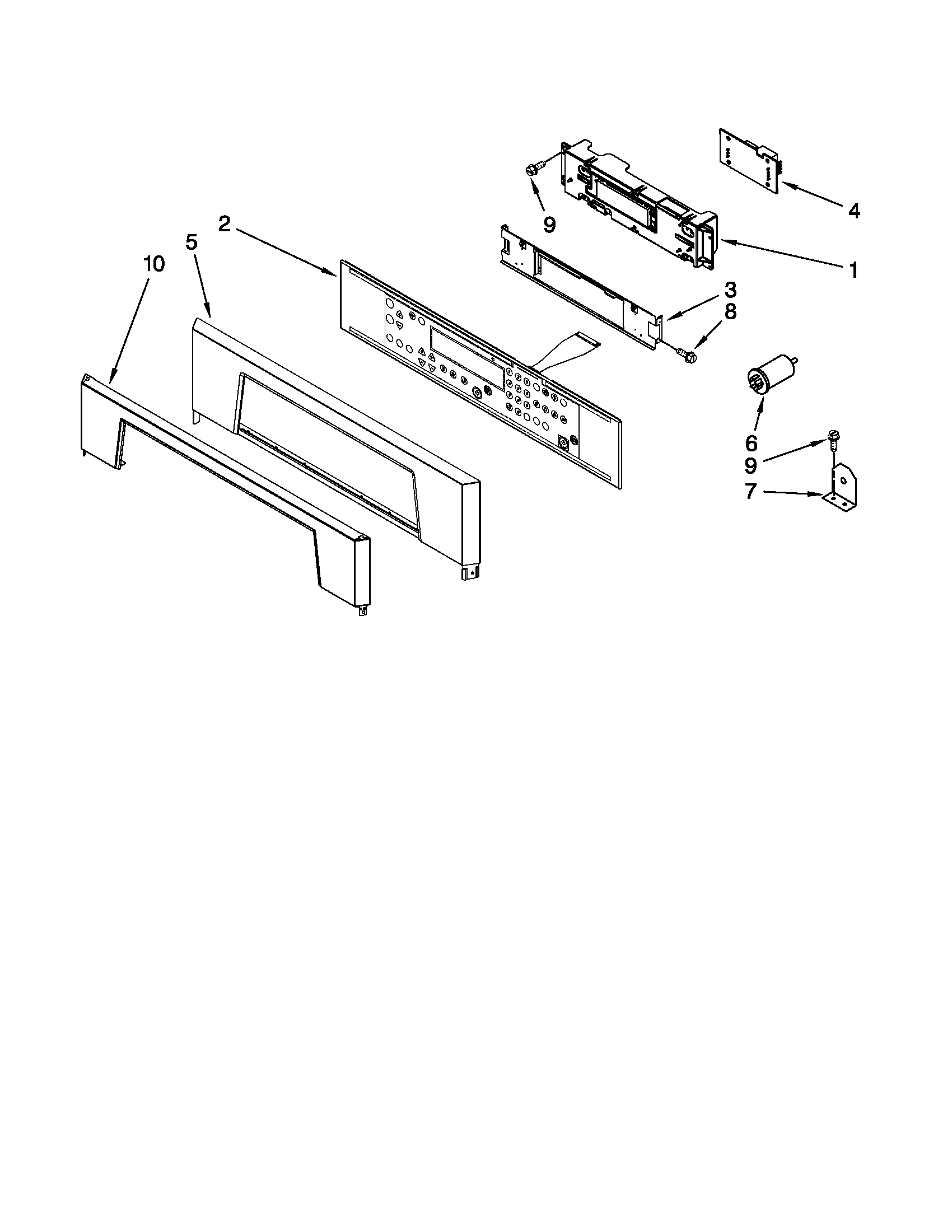 Whirlpool RMC275PVS00 control panel parts diagram
