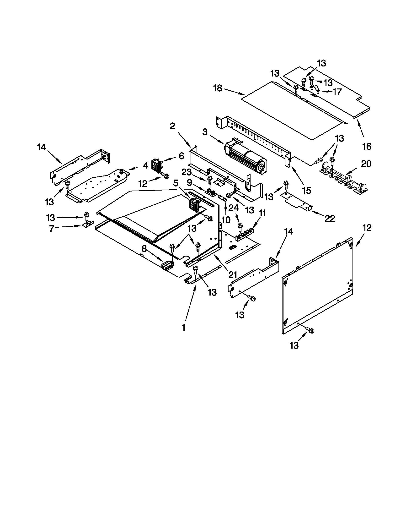 Whirlpool RMC275PVS00 top venting parts diagram