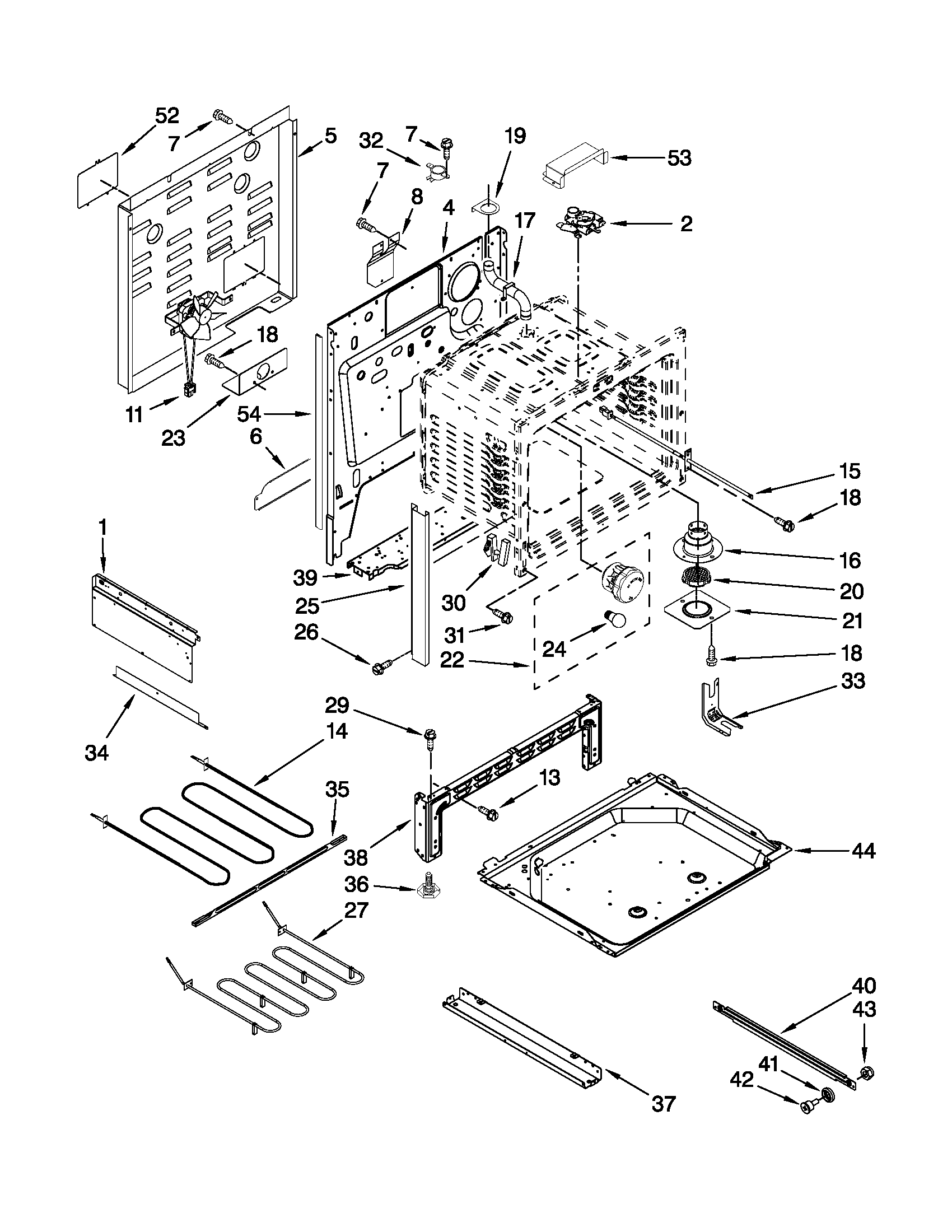 Whirlpool GY397LXUQ03 chassis parts diagram
