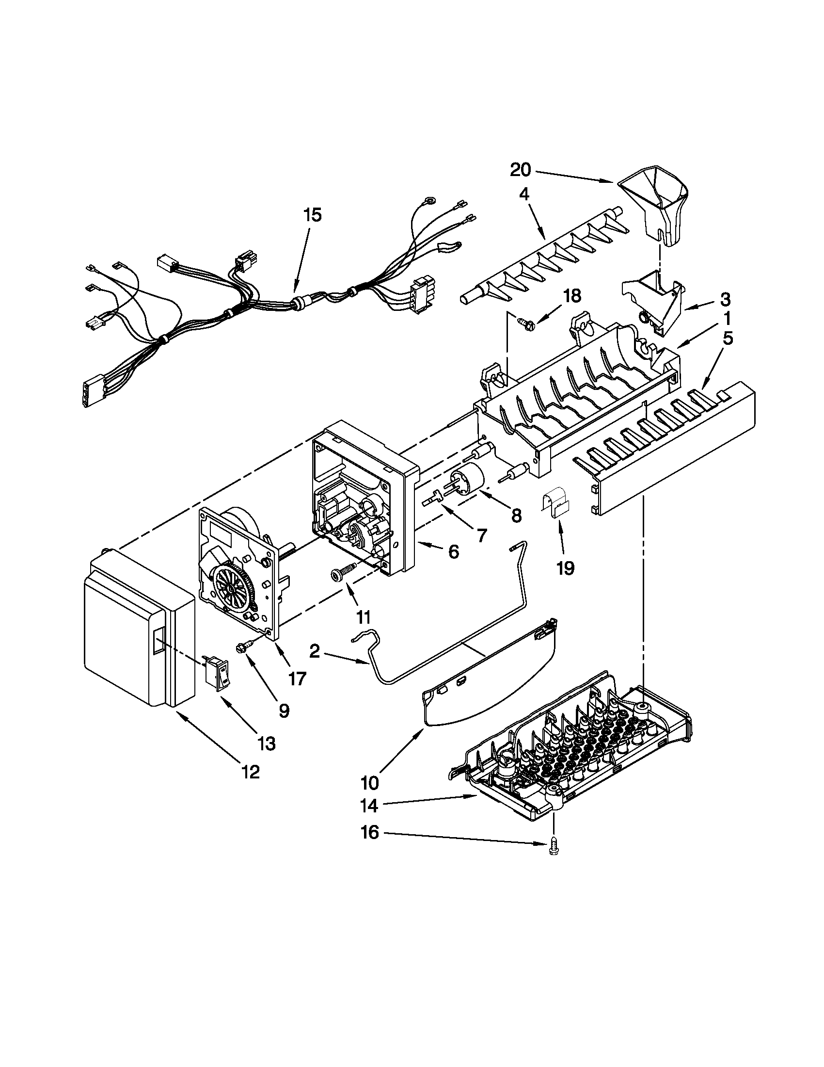 KitchenAid KFIS25XVWH2 icemaker parts diagram