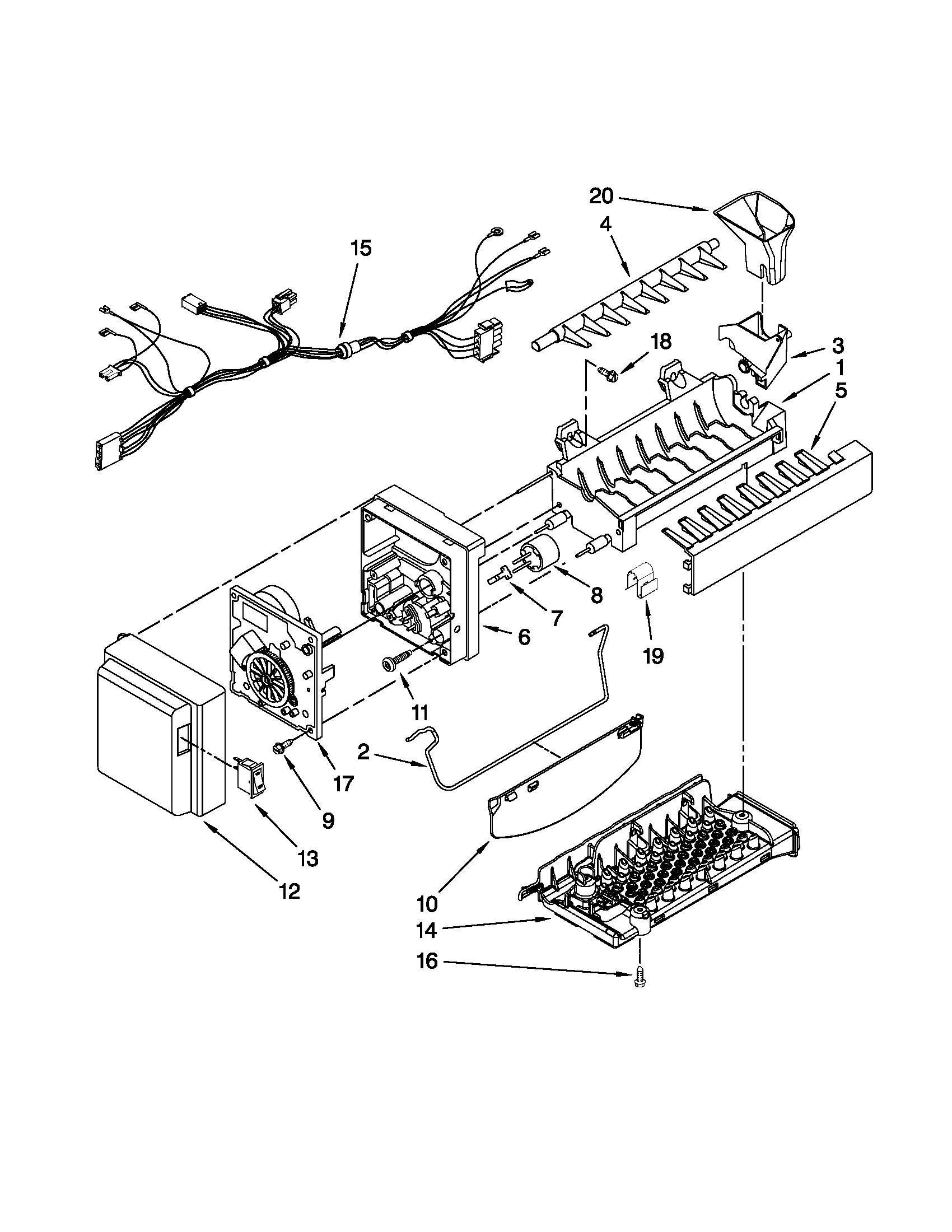 KitchenAid KFIS25XVMS4 icemaker parts diagram