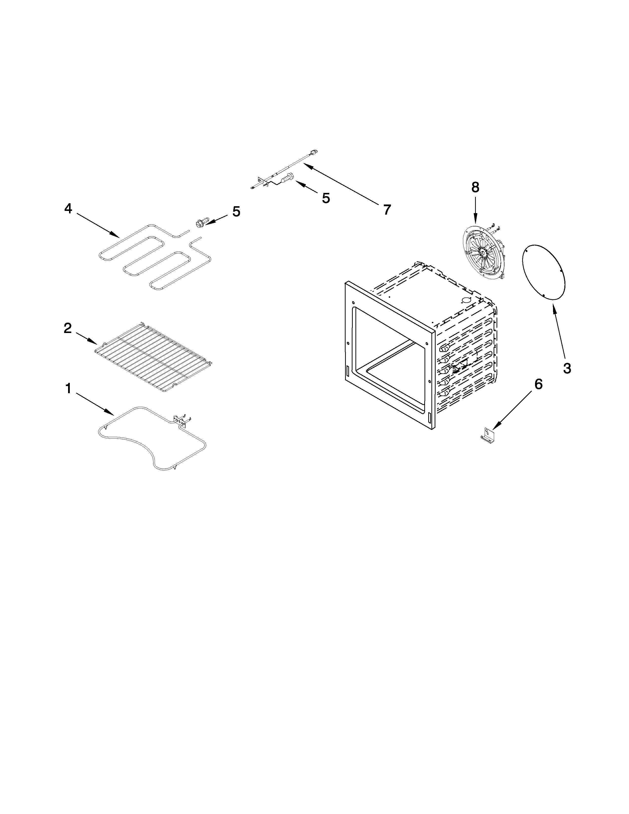 Maytag MEW6627DDS18 internal oven parts diagram
