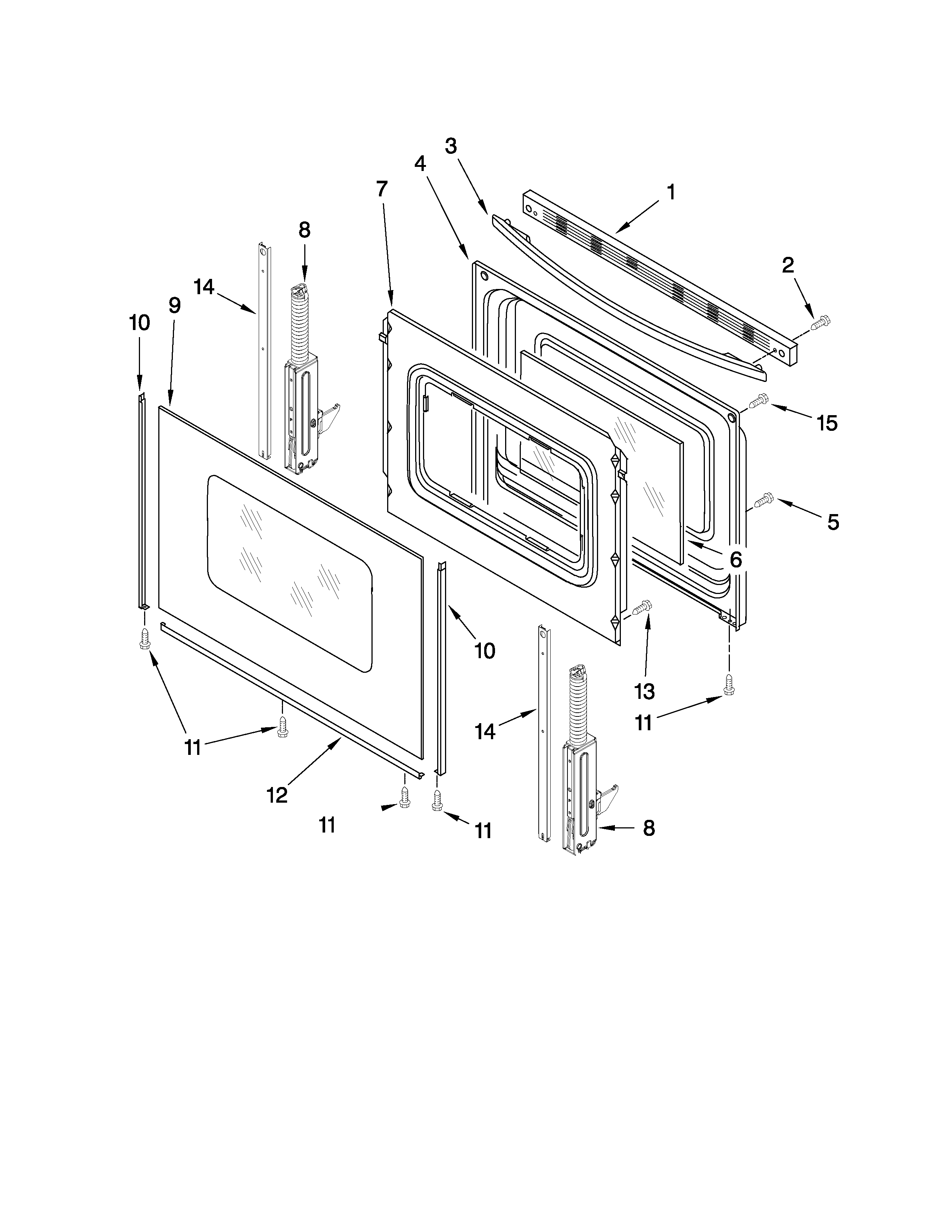 Amana AER5823XCB0 door parts diagram