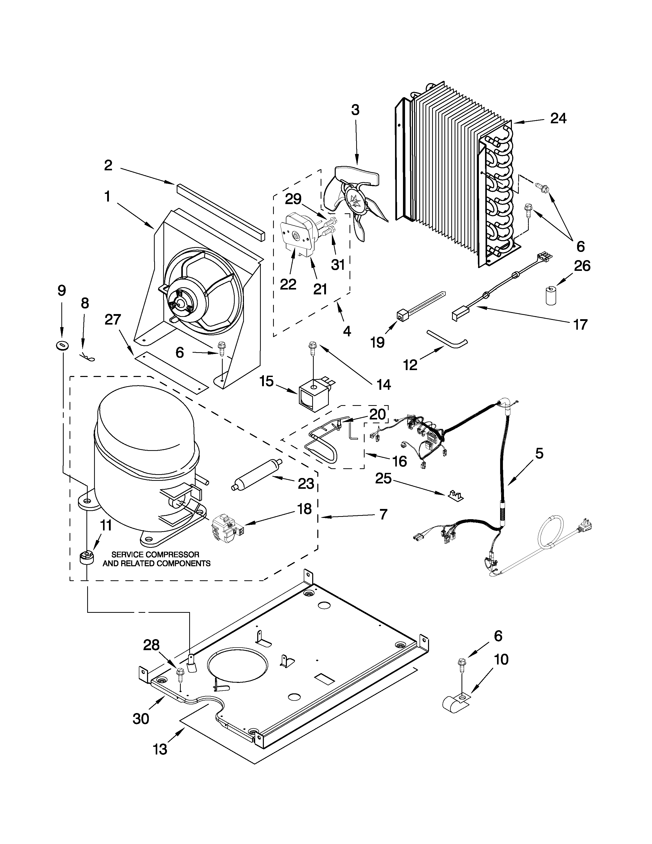 Whirlpool GI15NDXTQ4 unit parts diagram