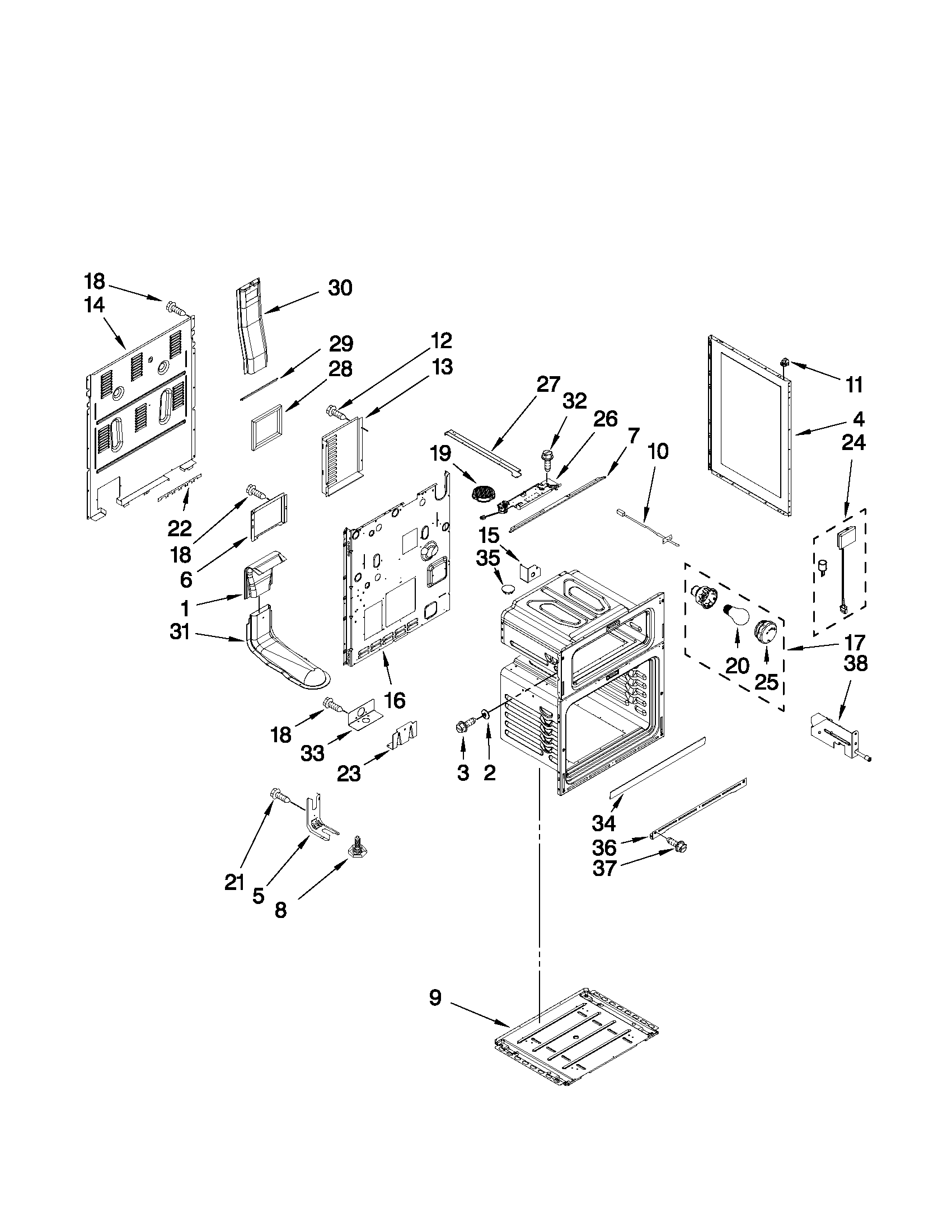 Maytag MER6757BAS15 chassis parts diagram