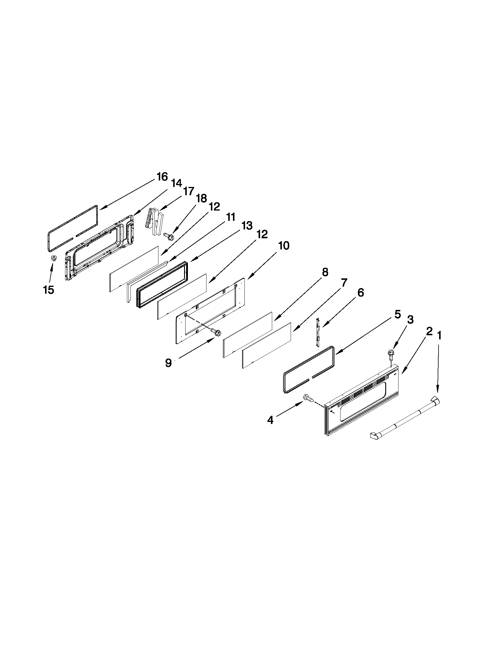 Maytag MER6757BAS15 upper door parts diagram